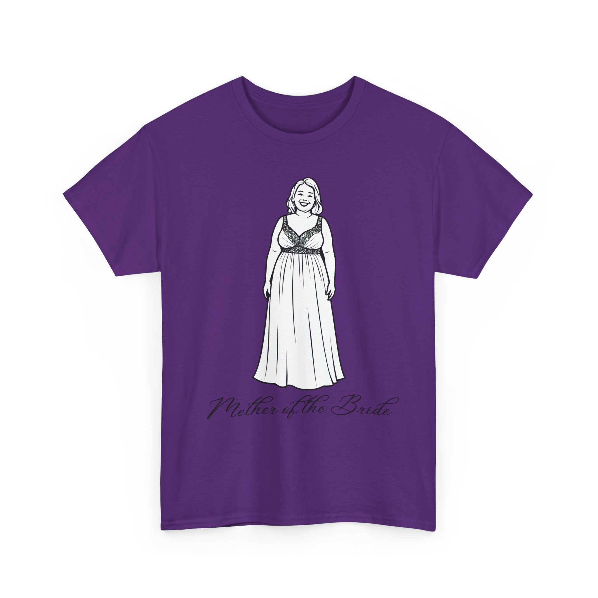 Mother of the Bride Tee, Plus Size Wedding Shirt, Unisex Cotton T-Shirt, Bridal Party Gift, Fun Wedding Day Apparel