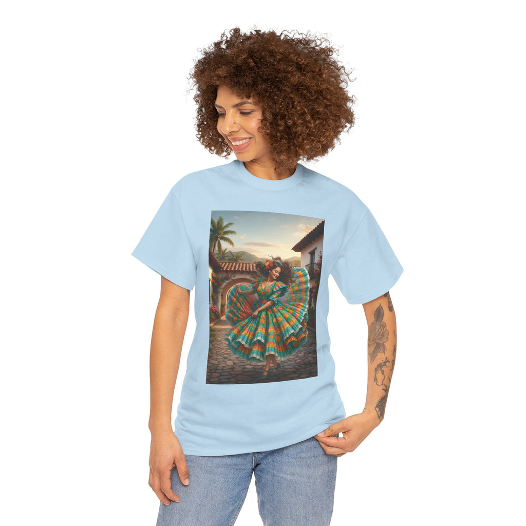 Folklórico Dancer Vibrant Graphic Tee - Perfect for Festivals, Casual Outings, Gifts, Dance Lovers, Unisex Fashion