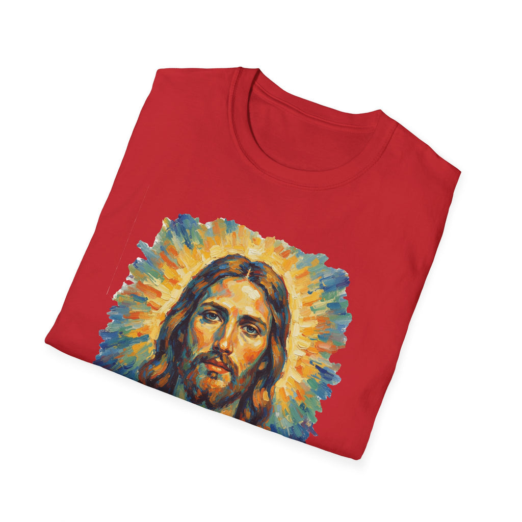 Jesus Christ Graphic Tee, Unisex Softstyle T-Shirt, Faith Apparel, Inspirational Gift, Religious Top