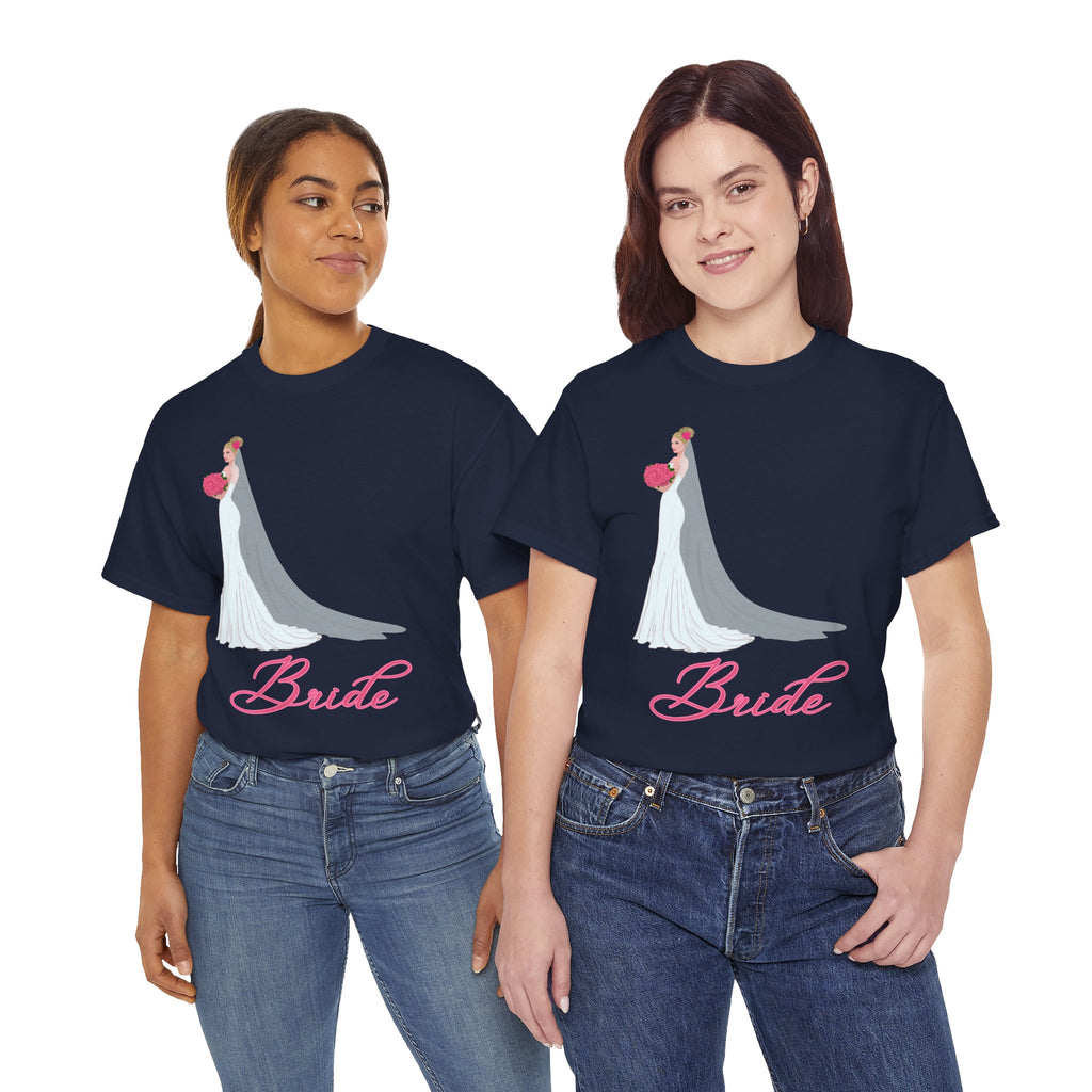 Bride Unisex Heavy Cotton Tee, Wedding Gift, Bridal Party Shirt, Engagement Party Top, Bride T-Shirt, Bridal Shower Attire