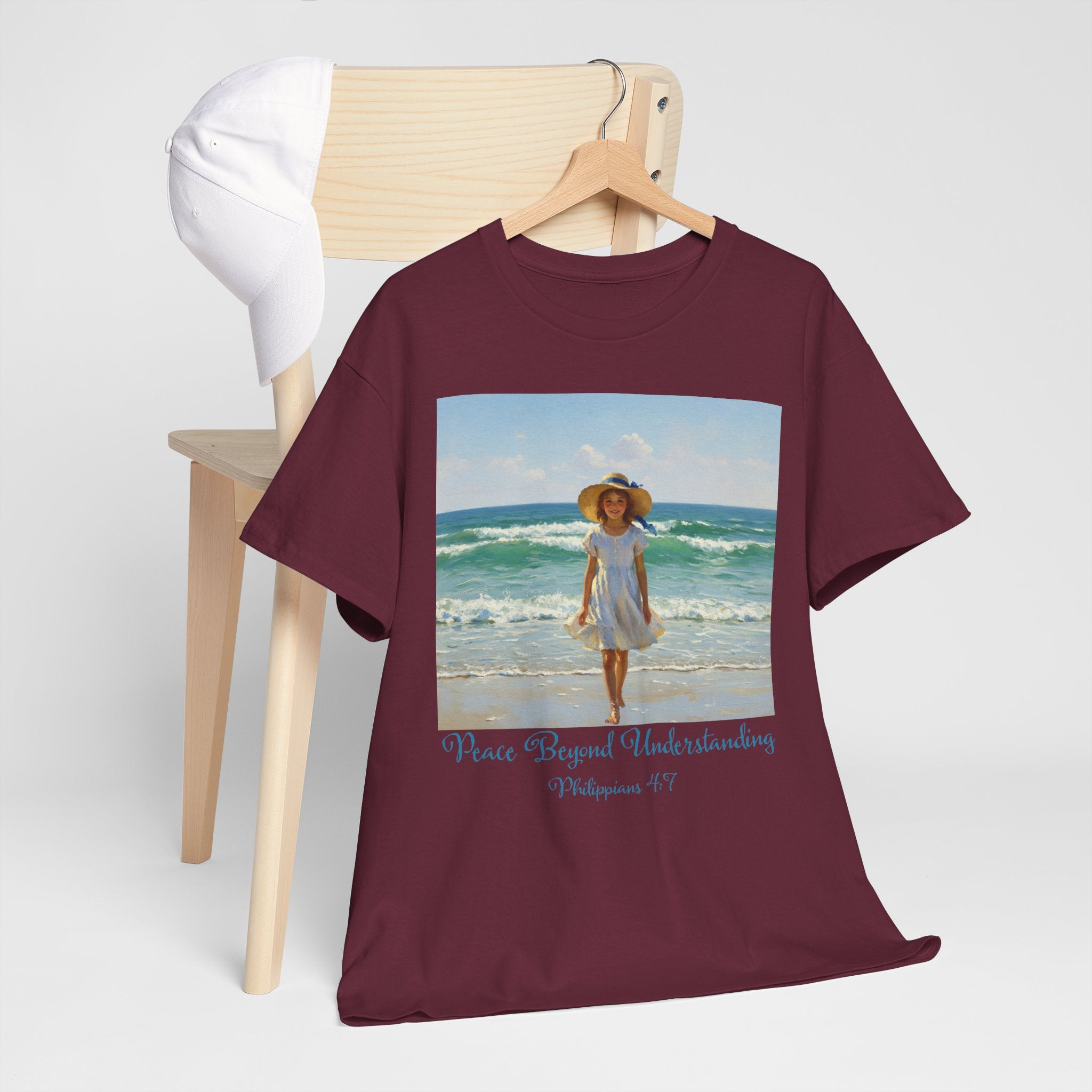 Serene Beach Vibes Tee for Summer Days, Top for Women, Casual Wear, Gifts for Beach Lovers, Vacay Essentials