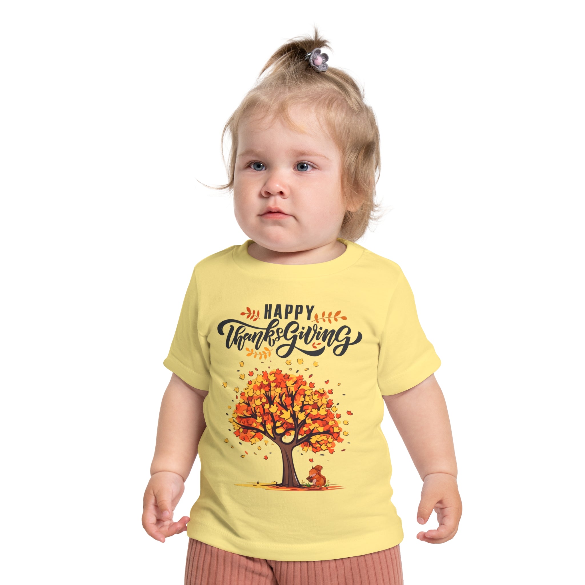 Happy Thanksgiving/Thanksgiving Baby T-Shirt, Cute Fall Apparel, Kids Autumn Clothing, Holiday Gift, Seasonal Outfit, Fall Tree Design