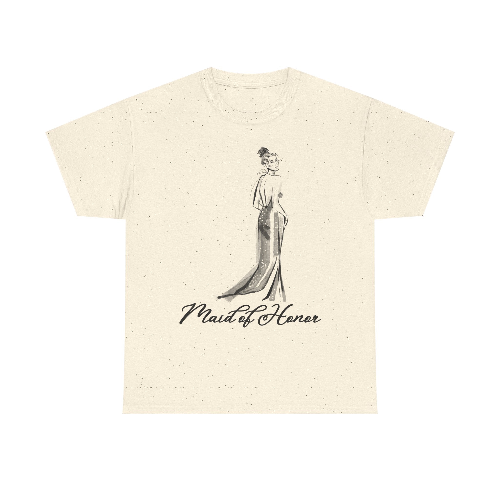 Maid of Honor Tee, Unisex Heavy Cotton Tee, Wedding Party Shirt, Bridal Shower Gift, Bachelorette Party Attire