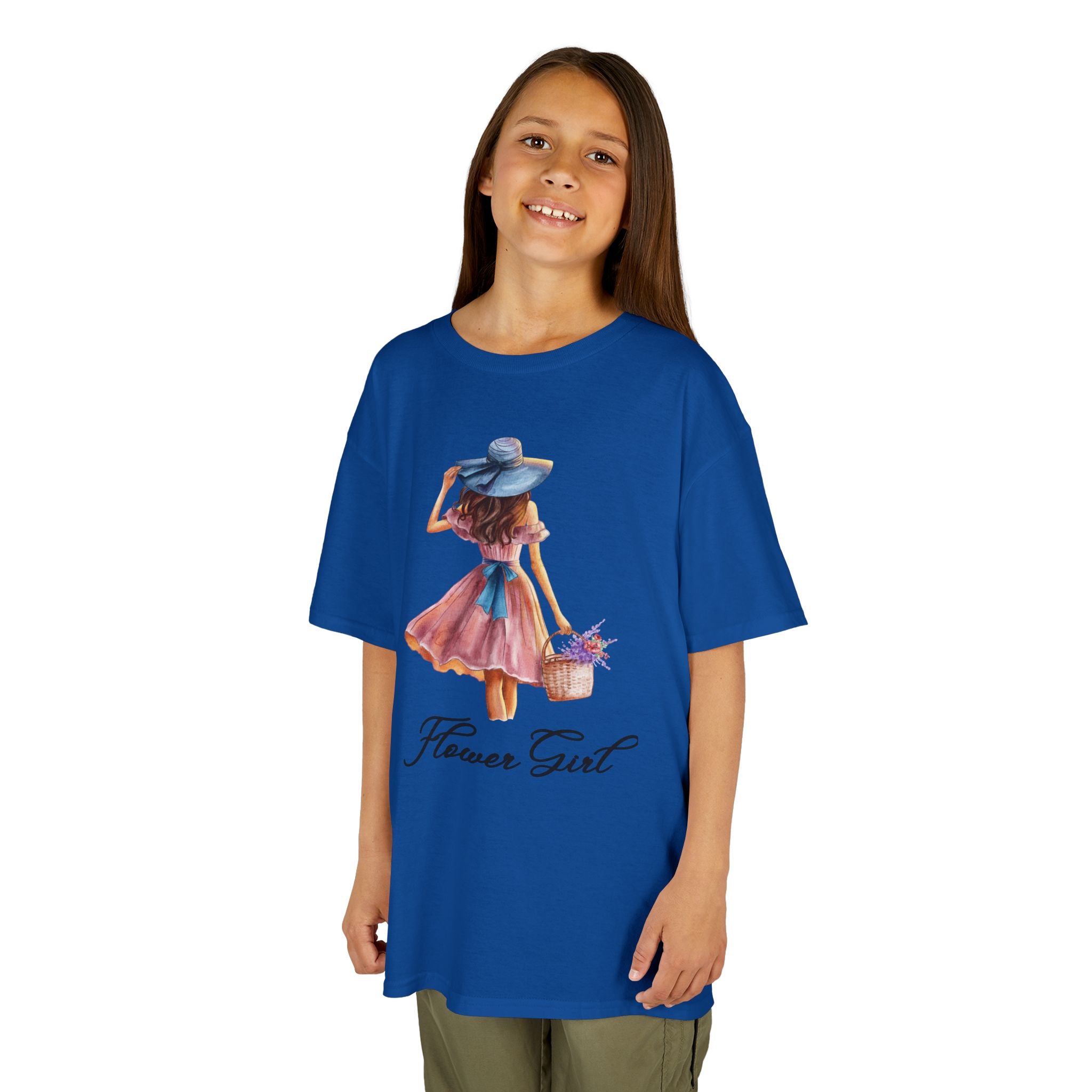 Flower Girl Kids Tee, Cute Kids T-Shirt, Spring Fashion, Outdoor Playwear, Children's Gift, Floral Design
