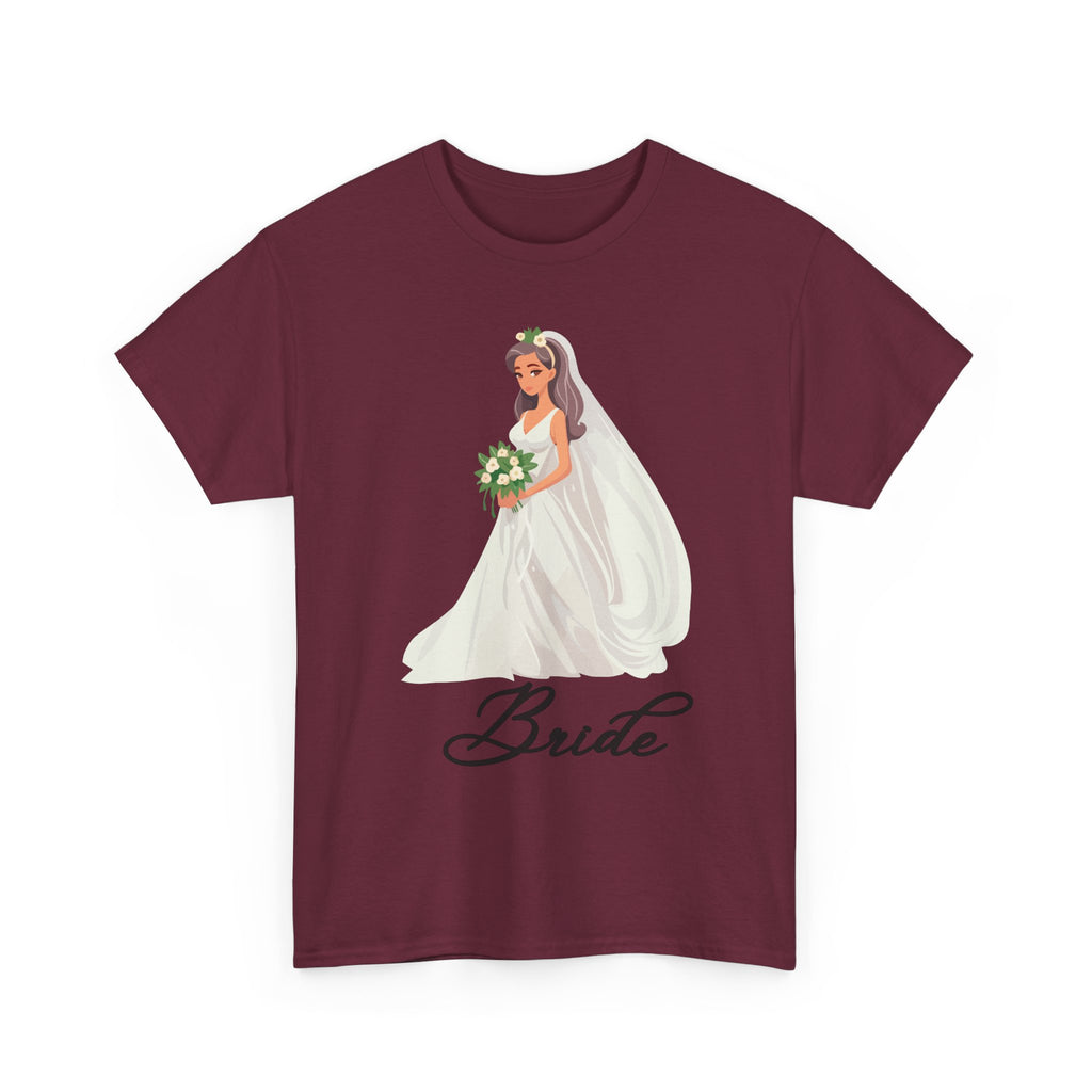 Bride Sketch Unisex Heavy Cotton Tee - Perfect for Weddings, Bridal Showers, Bachelorette Parties, Engagements, and Gifts
