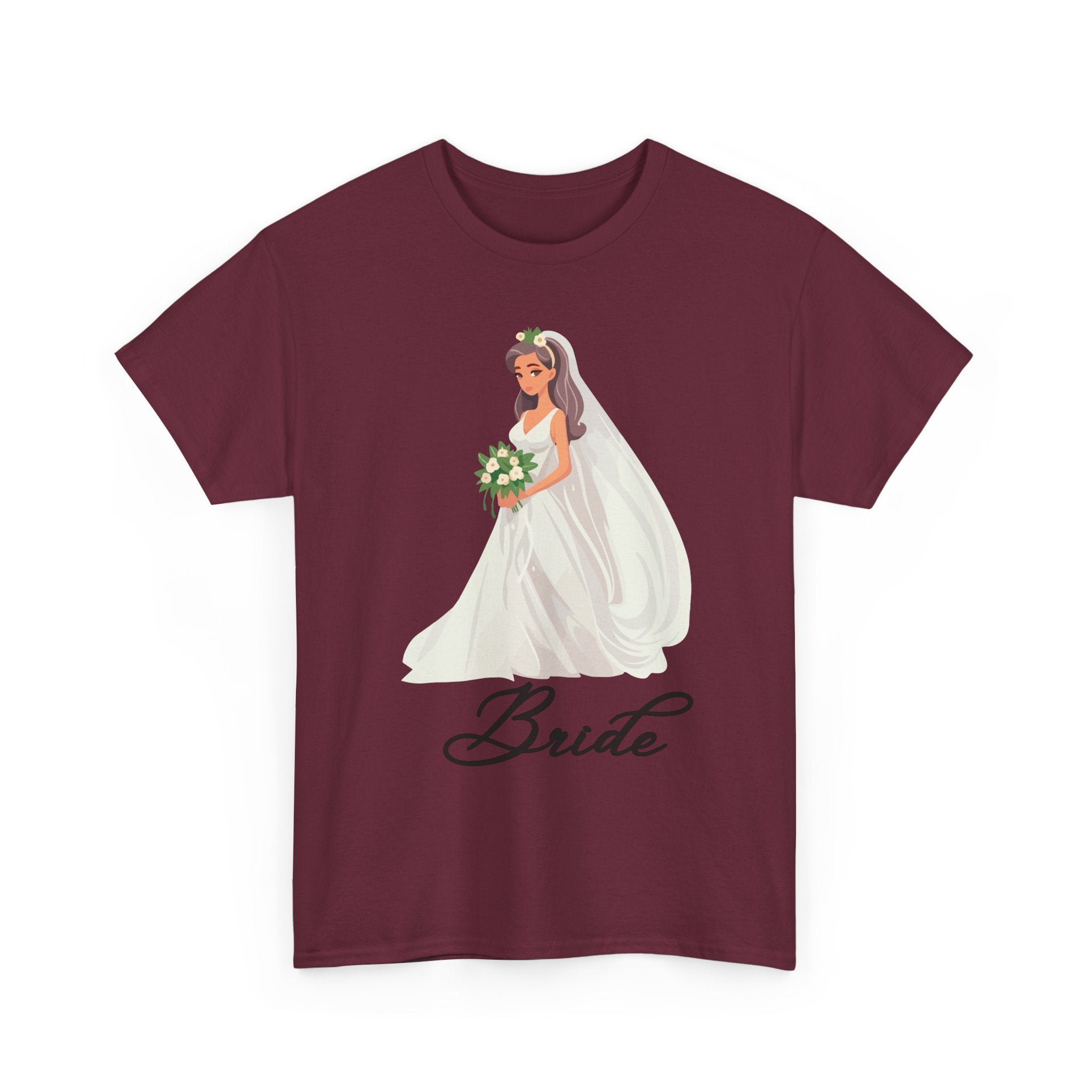 Bride Sketch Unisex Heavy Cotton Tee - Perfect for Weddings, Bridal Showers, Bachelorette Parties, Engagements, and Gifts