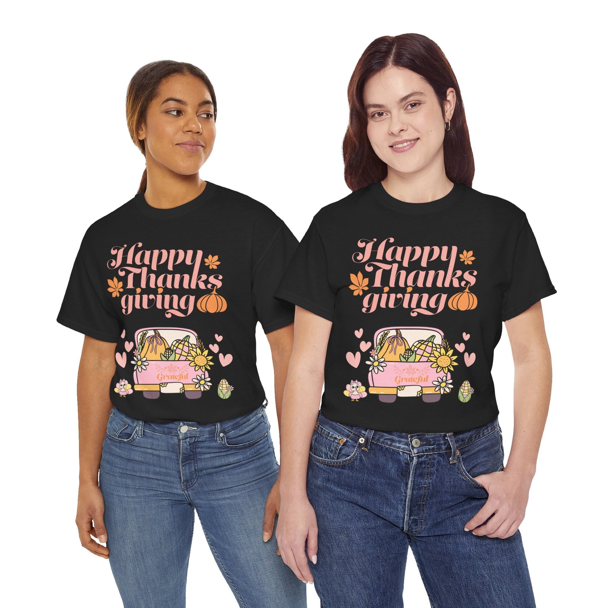 Happy Thanksgiving Unisex Tee | Cozy Autumn Shirt for Family Gatherings, Thanksgiving Celebration, Fall Fashion, Cute Gift Idea