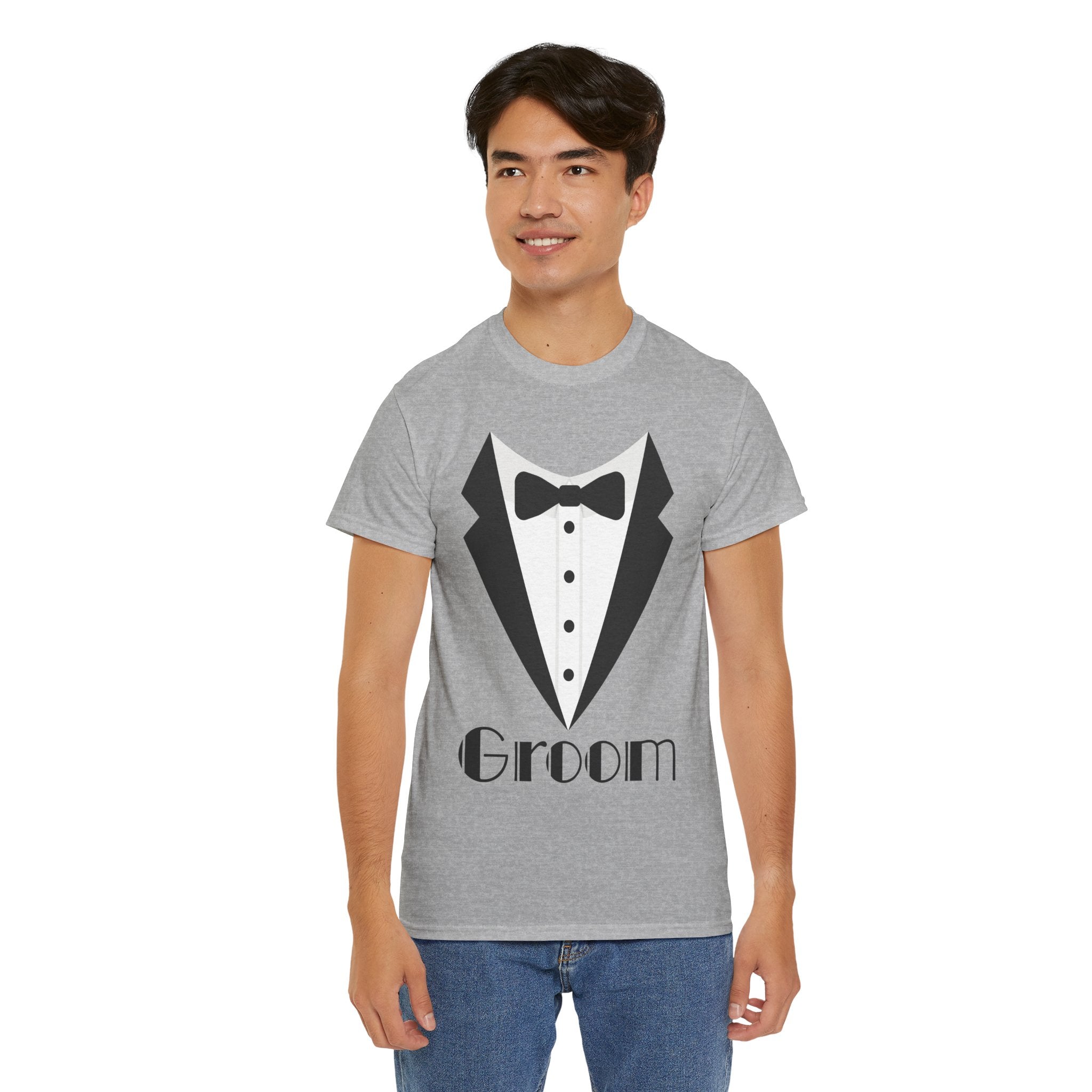 Groom T-Shirt, Unisex Heavy Cotton Tee for Weddings, Bachelor Parties, Groomsmen Gifts, Casual Wear, Bridal Showers