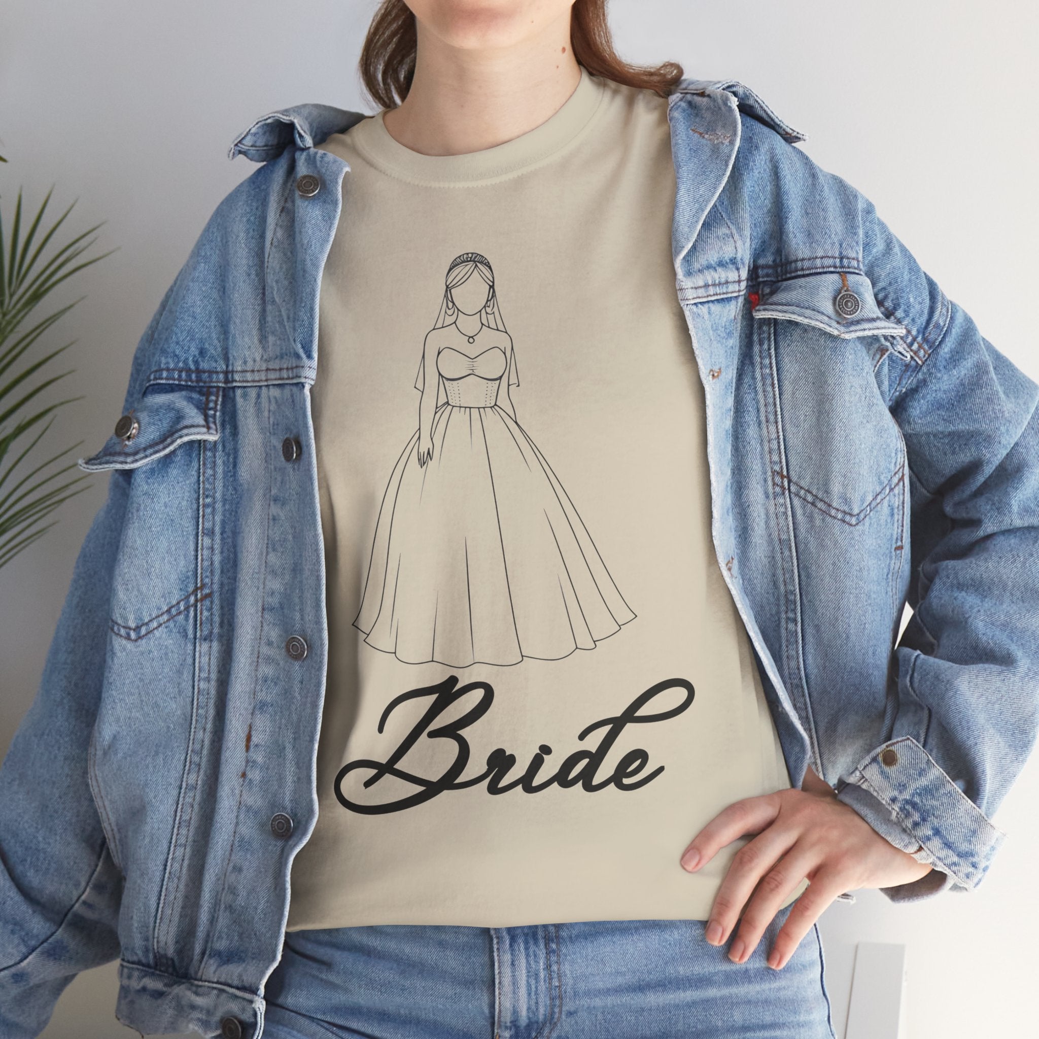 Bride Graphic Unisex Heavy Cotton Tee, Wedding Shirt, Bridal Party Gift, Engagement Celebration, Bride-to-Be Apparel, Wedding Day Outfit