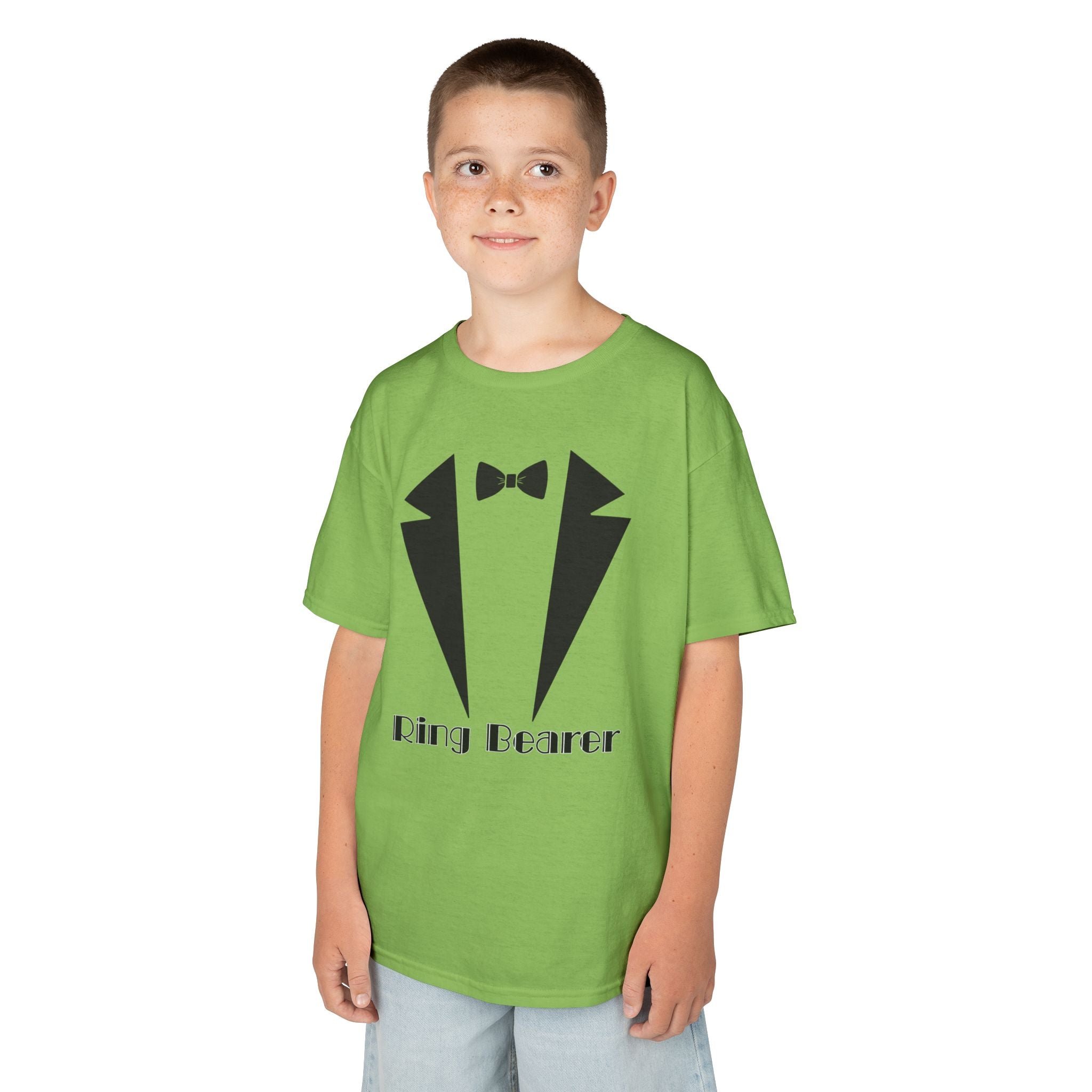 Ring Bearer Kids Tee, Cute Ring Bearer Shirt, Toddler Wedding Outfit, Boys' Formal Wear Tee, Kids' Tuxedo Tee, Wedding Attire for Kids