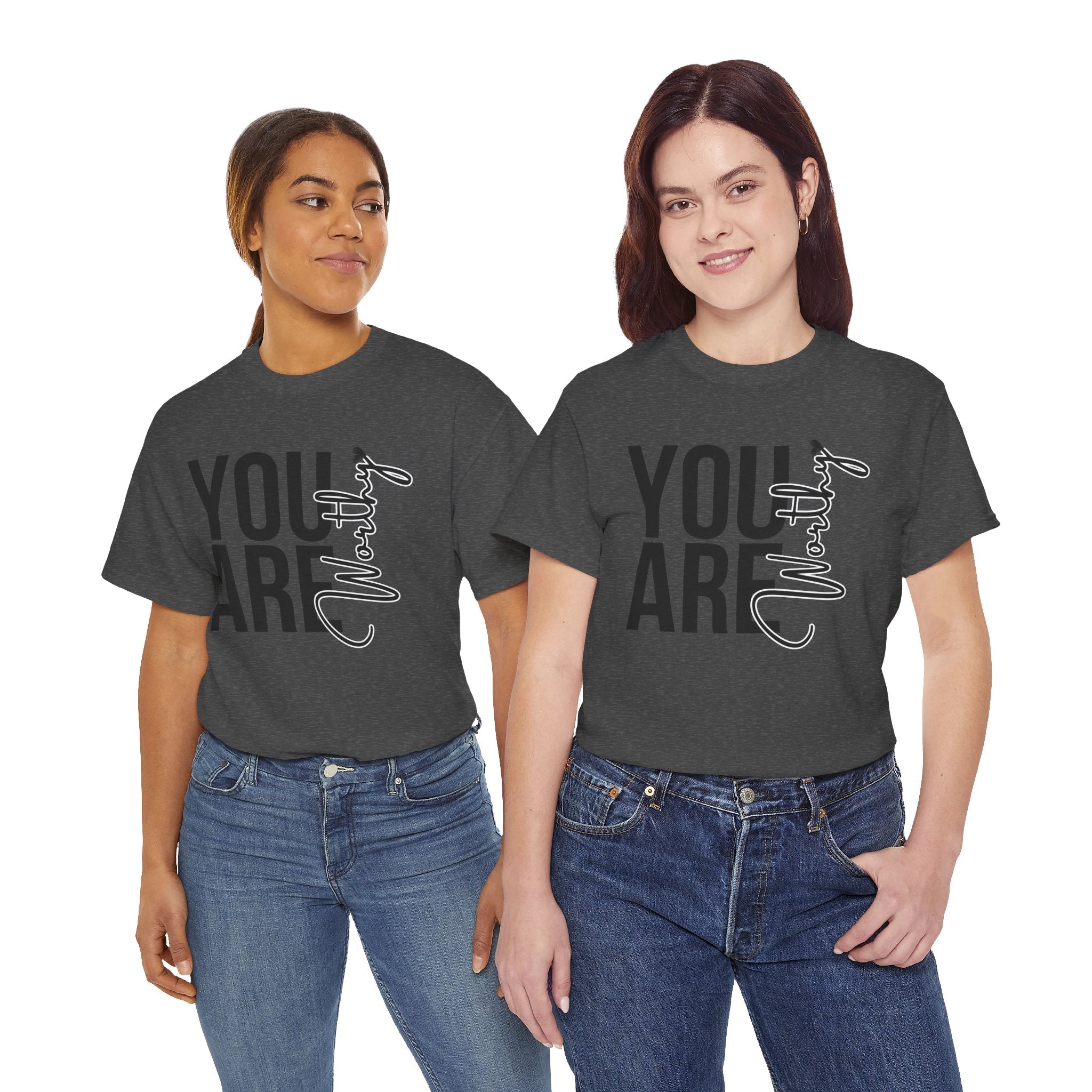 You Are Worthy Unisex Heavy Cotton Tee, Motivational Quote Shirt, Gift for Friends, Self-Love Tee, Uplifting Apparel, Positive [...]