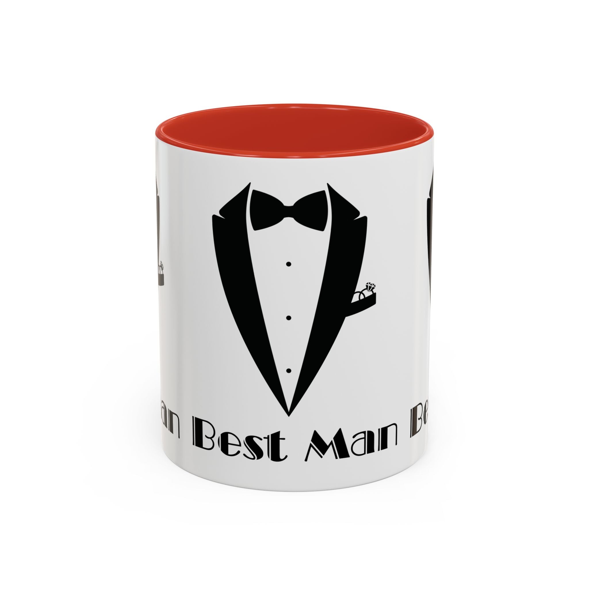 Best Man Accent Coffee Mug 11/15 oz, Groom’s Gift, Wedding Party Favor, Unique Best Man Gift, Black and White Coffee Cup