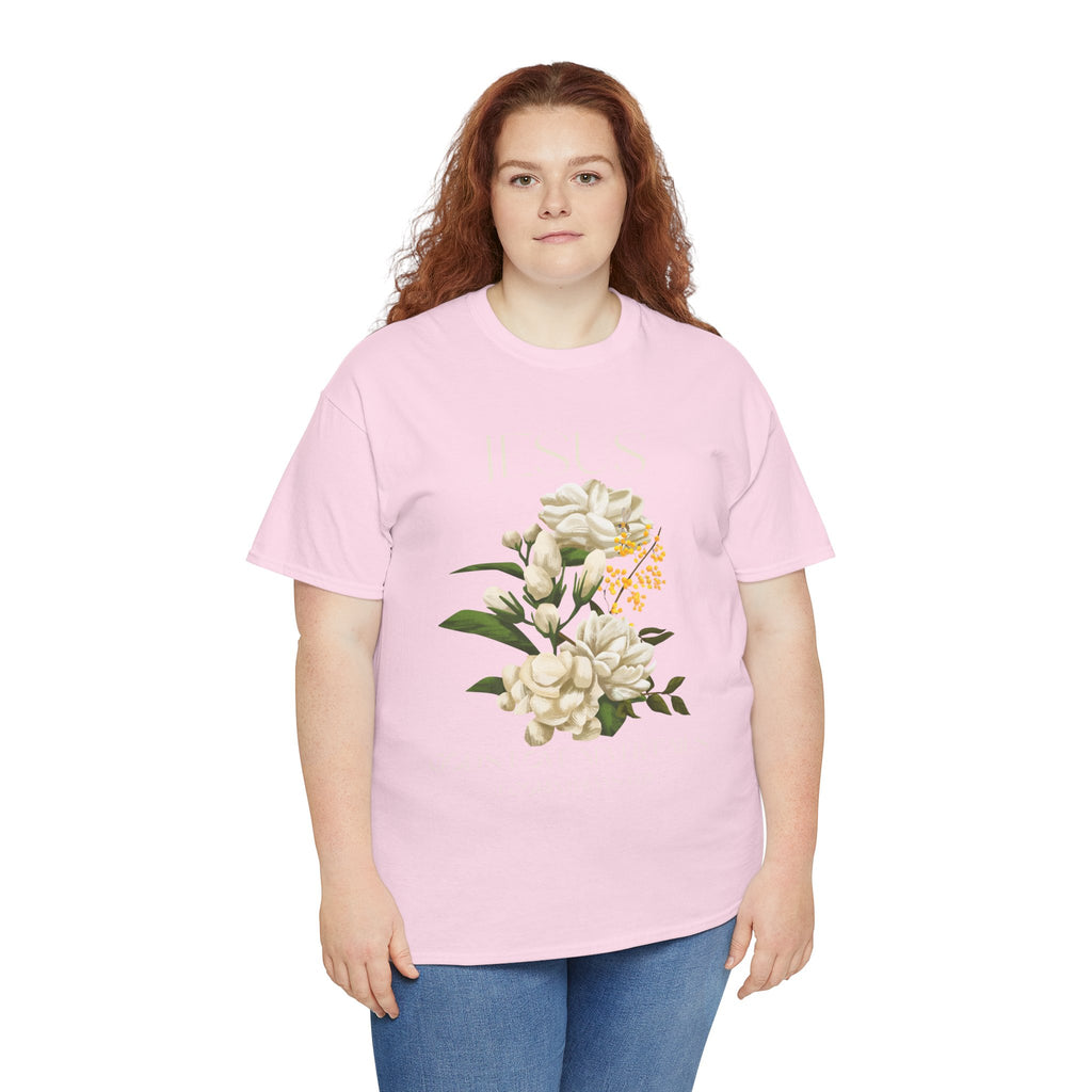 Jesus/Floral Faith T-Shirt // Vintage Jesus Graphic Tee, Inspirational Gift, Spring Fashion, Religious Apparel, Casualwear