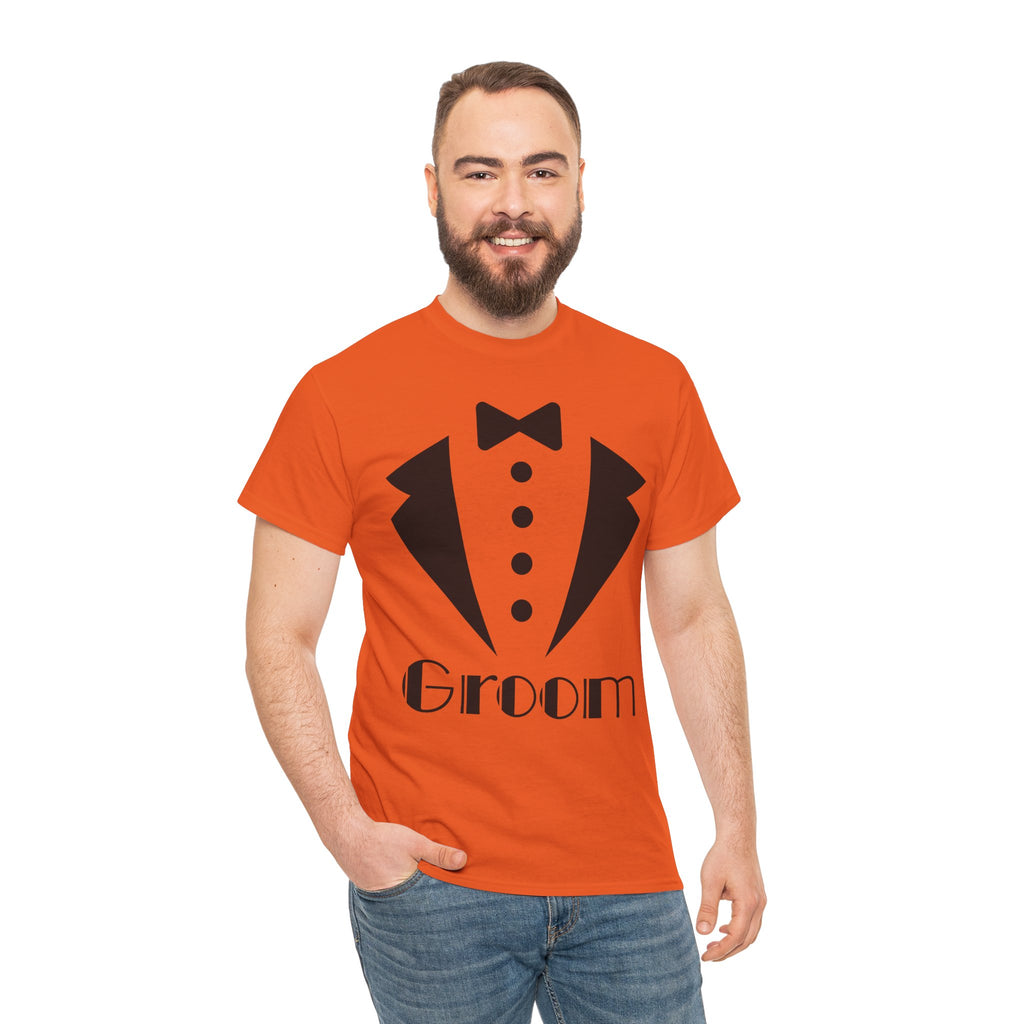 Groom T-Shirt - Unisex Heavy Cotton Tee for Weddings, Bachelor Parties, Groomsmen Gifts, Engagements, Bridal Showers