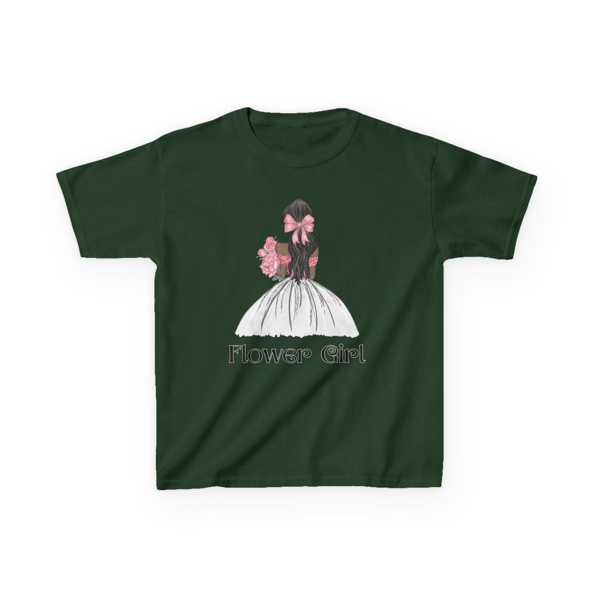 Flower Girl Kids Tee, Cute Floral T-Shirt for Flower Girls, Wedding Apparel, Toddler Gift, Birthday Outfit, Spring Fling Top
