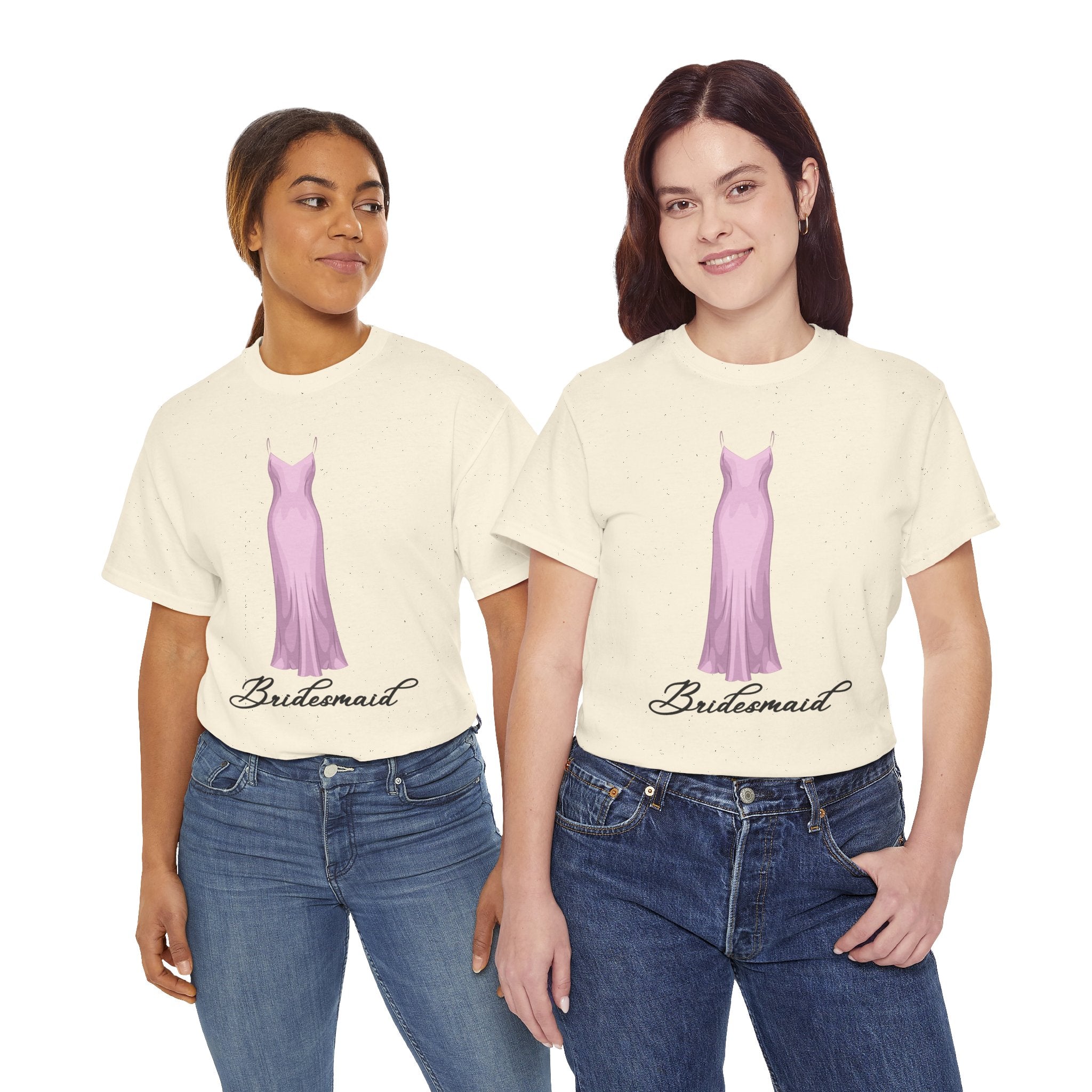 Bridesmaid Heavy Cotton Tee, Wedding Party Apparel, Unisex T-Shirt, Bridal Shower Gift, Casual Wedding Attire, Fun Bridesmaid Shirt