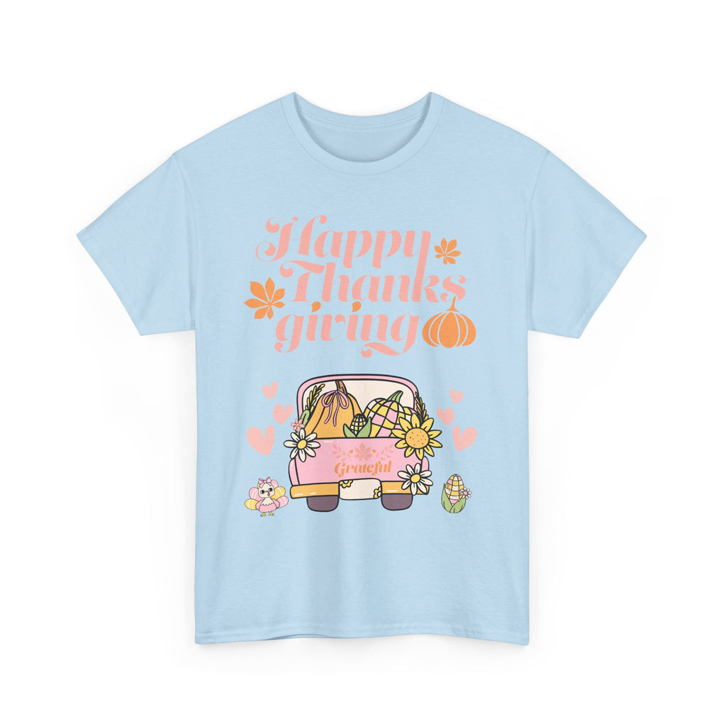 Happy Thanksgiving Unisex Tee | Cozy Autumn Shirt for Family Gatherings, Thanksgiving Celebration, Fall Fashion, Cute Gift Idea