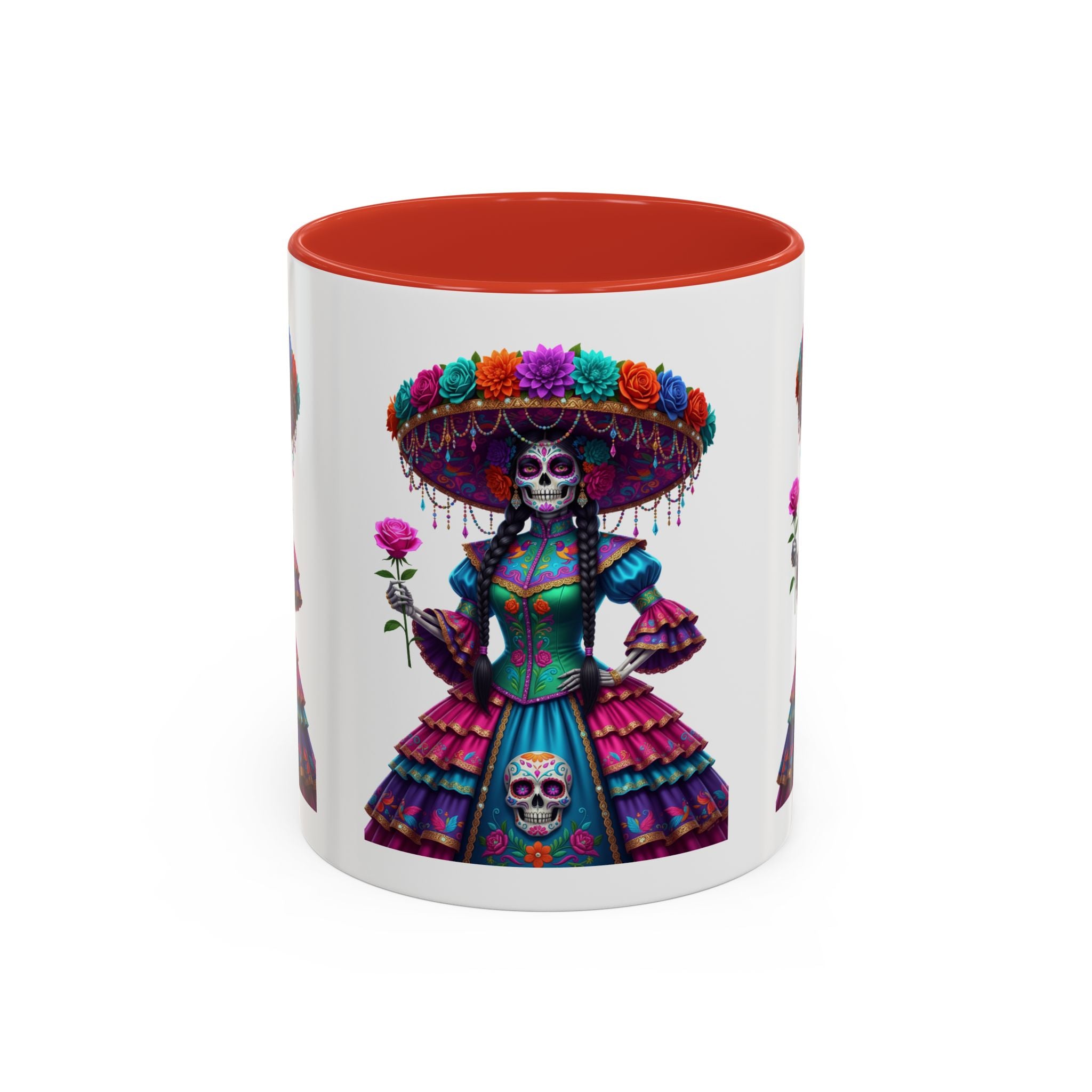 La Catrina Elegante – Día de los Muertos Inspired Artwork, Caffeine Lover Gift, Halloween Decor, Artful Drinkware