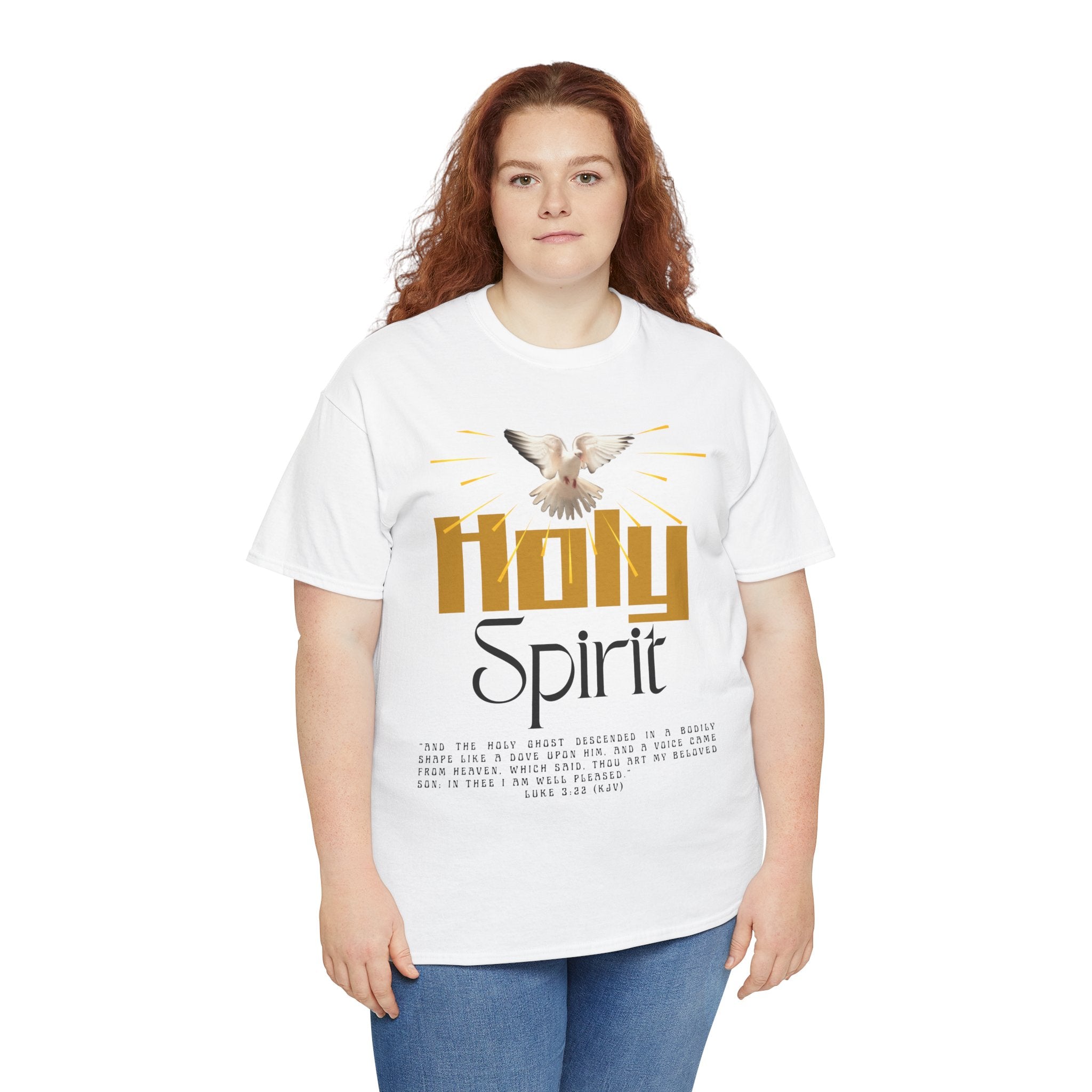 Christian T-shirts, Holy Spirit Unisex Heavy Cotton Tee, Inspirational T-Shirt for Faith Celebration, Christian Gift, Spiritual Attire, Religious Apparel