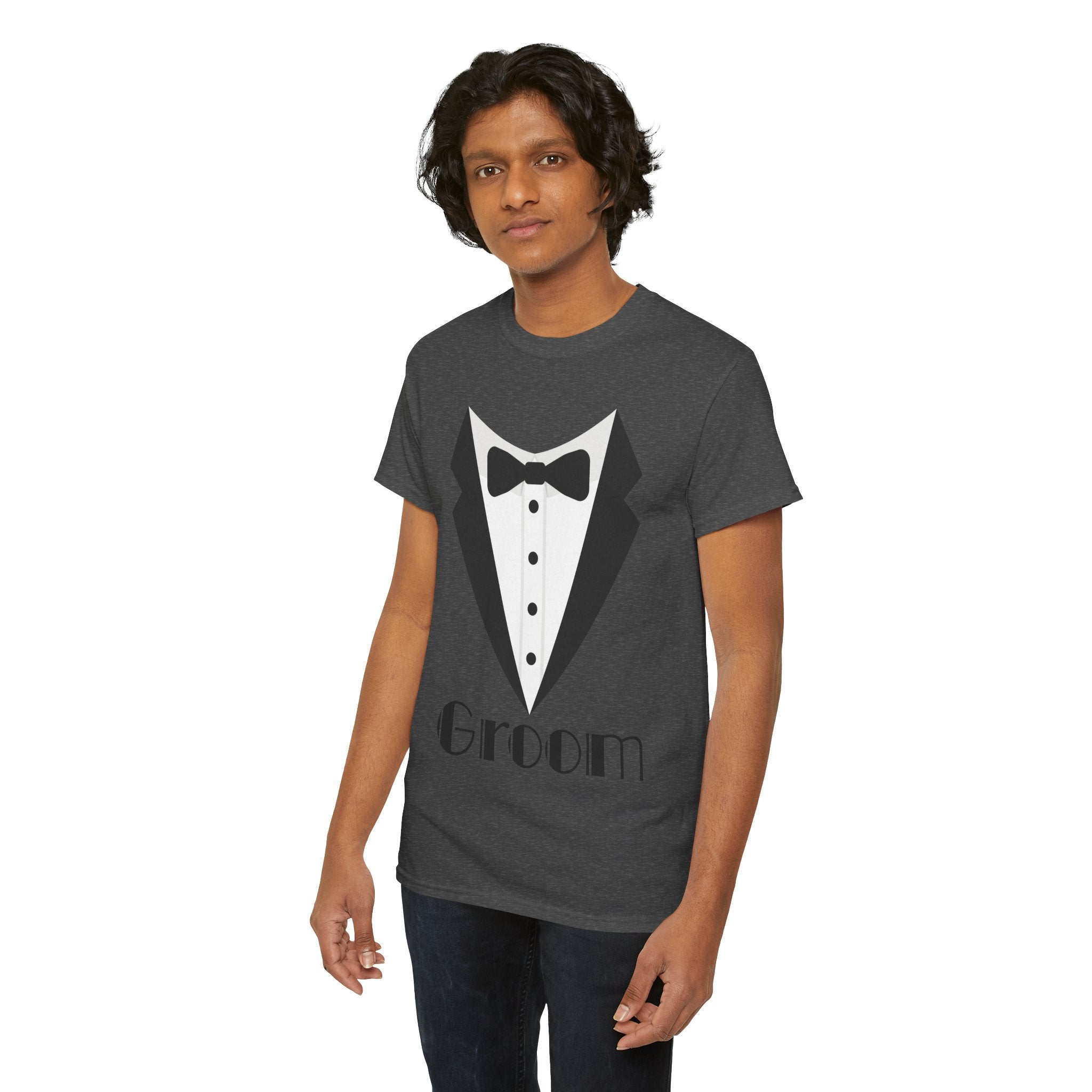 Groom T-Shirt, Unisex Heavy Cotton Tee for Weddings, Bachelor Parties, Groomsmen Gifts, Casual Wear, Bridal Showers