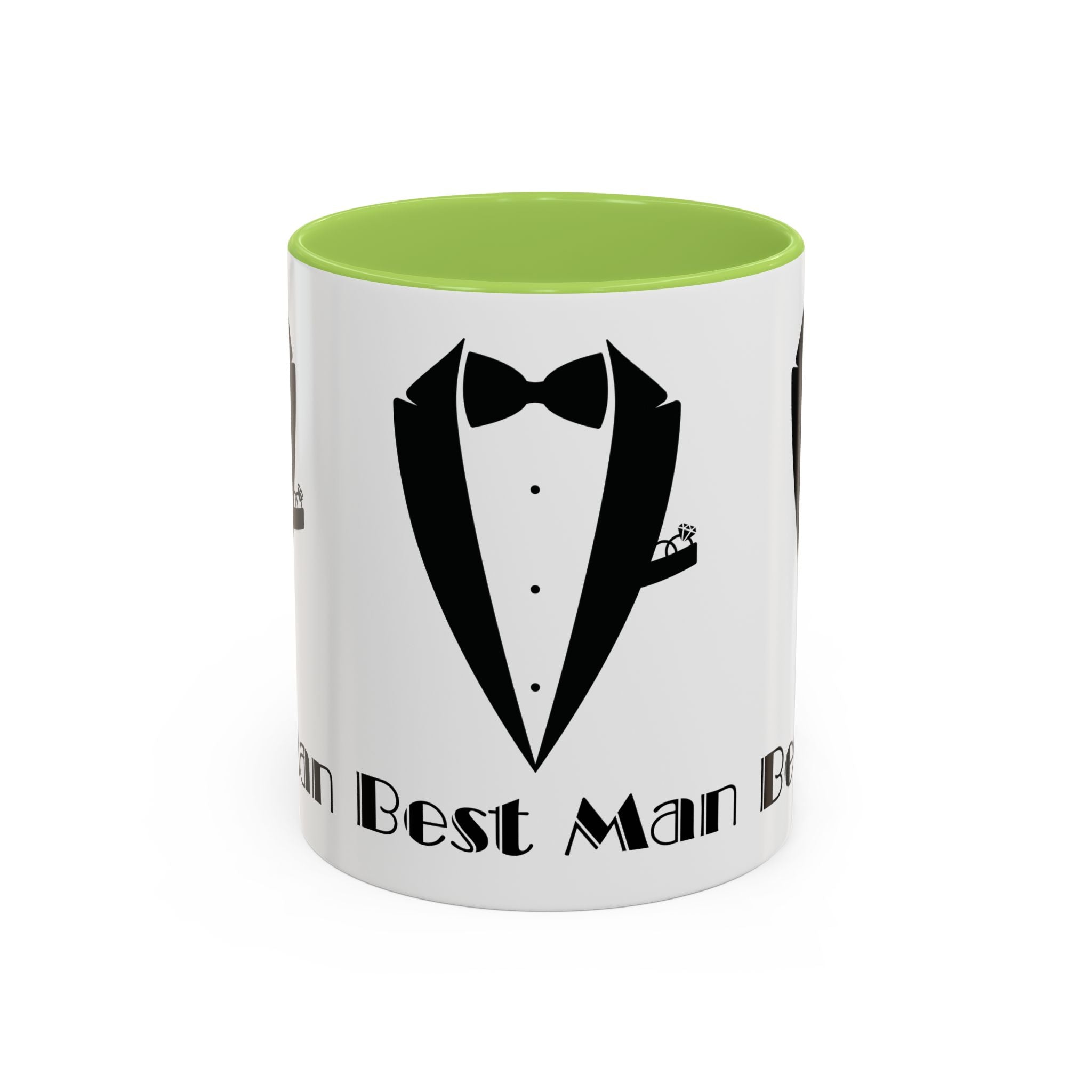 Best Man Accent Coffee Mug 11/15 oz, Groom’s Gift, Wedding Party Favor, Unique Best Man Gift, Black and White Coffee Cup