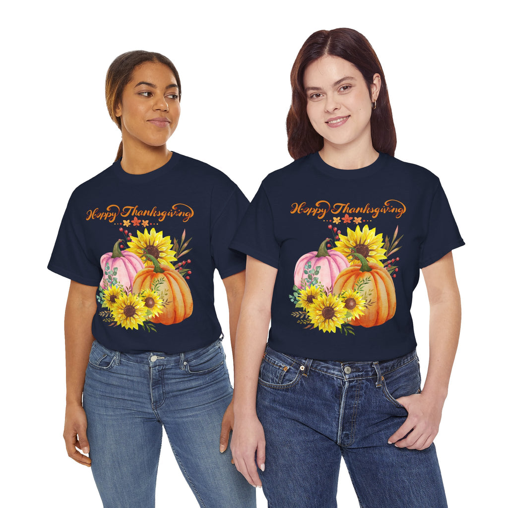 Thanksgiving T-shirts, Pumpkin Tee, Autumn Shirt, Unisex Fall Apparel, Holiday Gift, Cozy Outfit, Harvest Festival Clothing