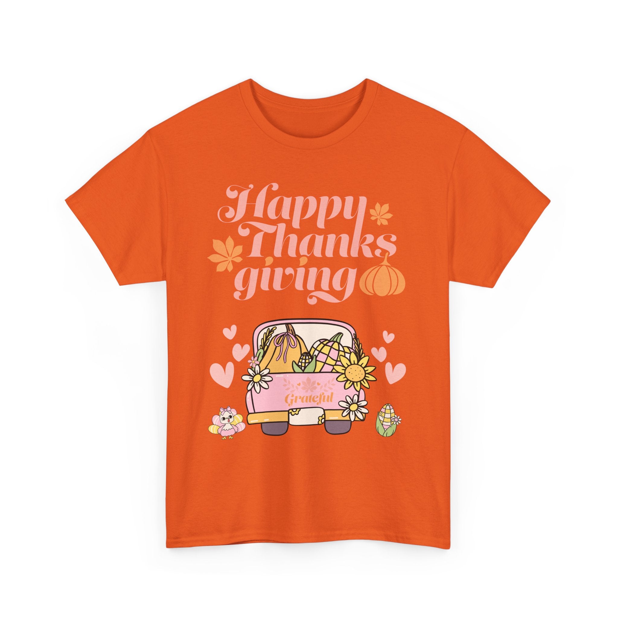 Happy Thanksgiving Unisex Tee | Cozy Autumn Shirt for Family Gatherings, Thanksgiving Celebration, Fall Fashion, Cute Gift Idea