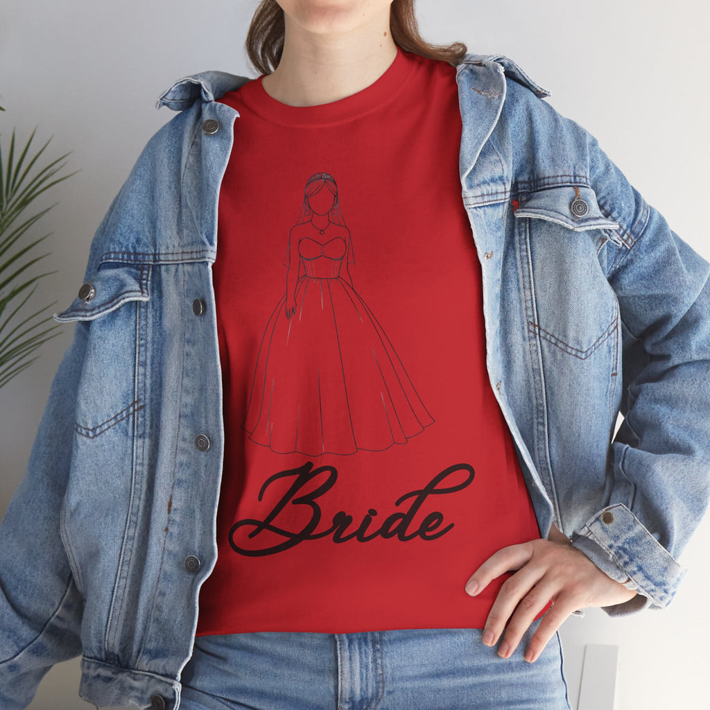 Bride Graphic Unisex Heavy Cotton Tee, Wedding Shirt, Bridal Party Gift, Engagement Celebration, Bride-to-Be Apparel, Wedding Day Outfit