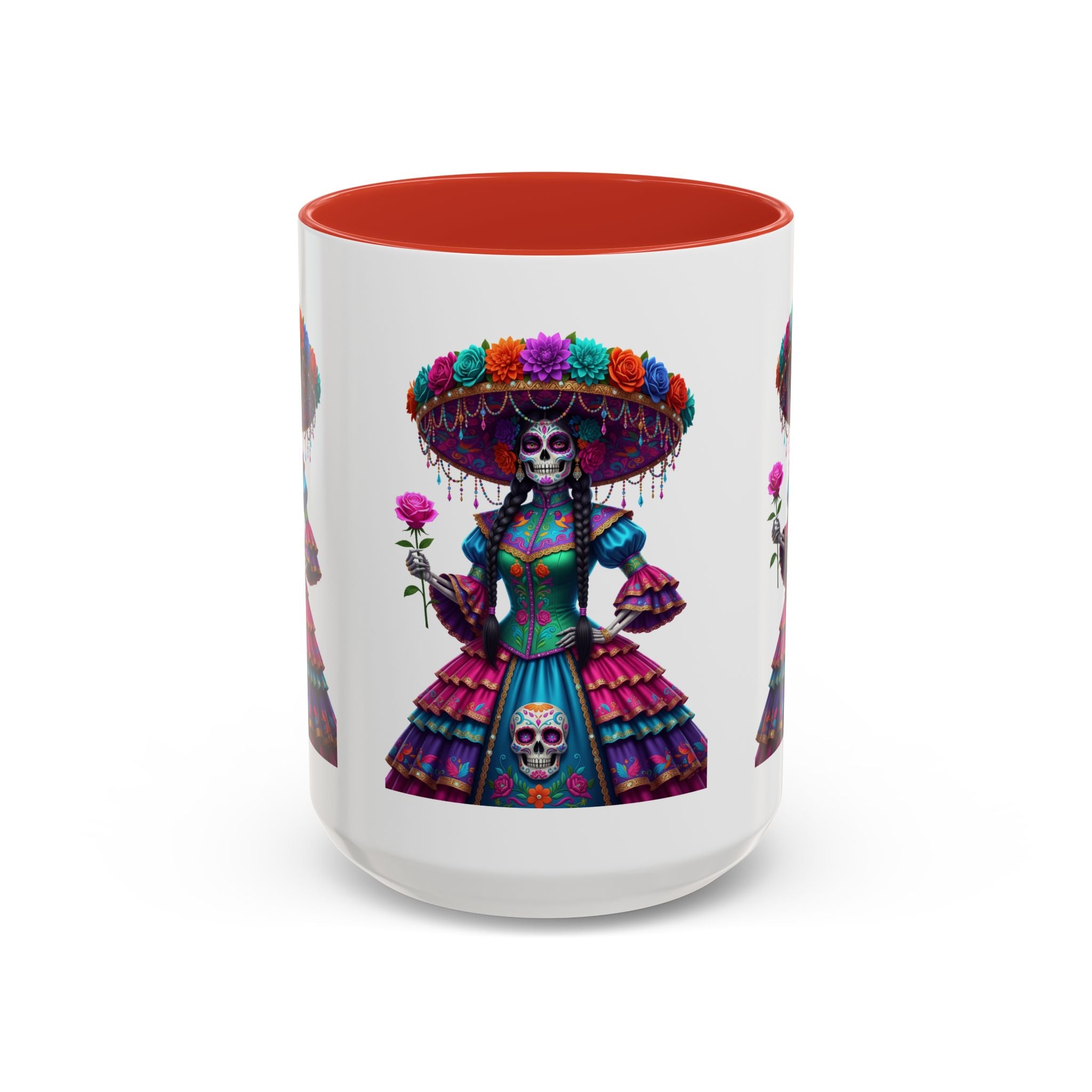 La Catrina Elegante – Día de los Muertos Inspired Artwork, Caffeine Lover Gift, Halloween Decor, Artful Drinkware