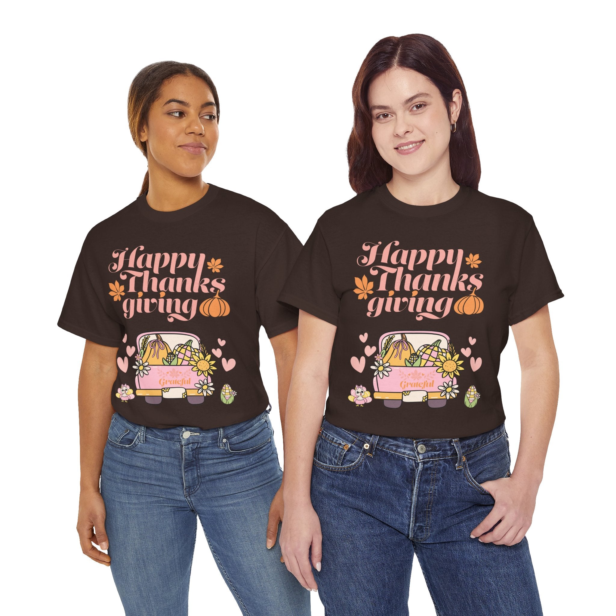 Happy Thanksgiving Unisex Tee | Cozy Autumn Shirt for Family Gatherings, Thanksgiving Celebration, Fall Fashion, Cute Gift Idea
