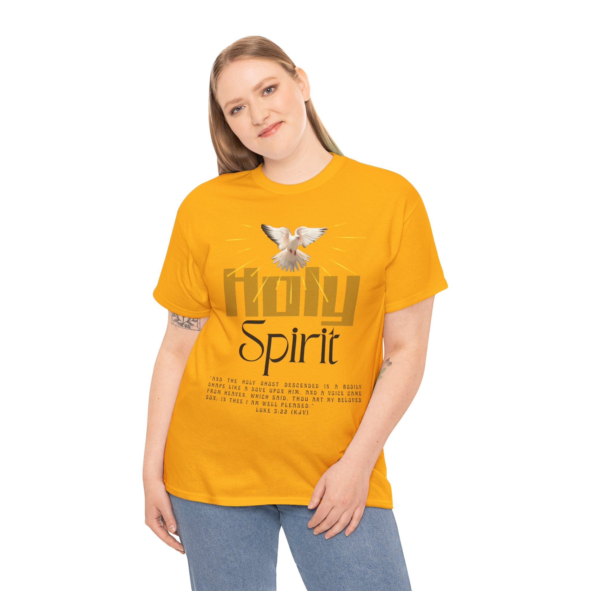 Christian T-shirts, Holy Spirit Unisex Heavy Cotton Tee, Inspirational T-Shirt for Faith Celebration, Christian Gift, Spiritual Attire, Religious Apparel