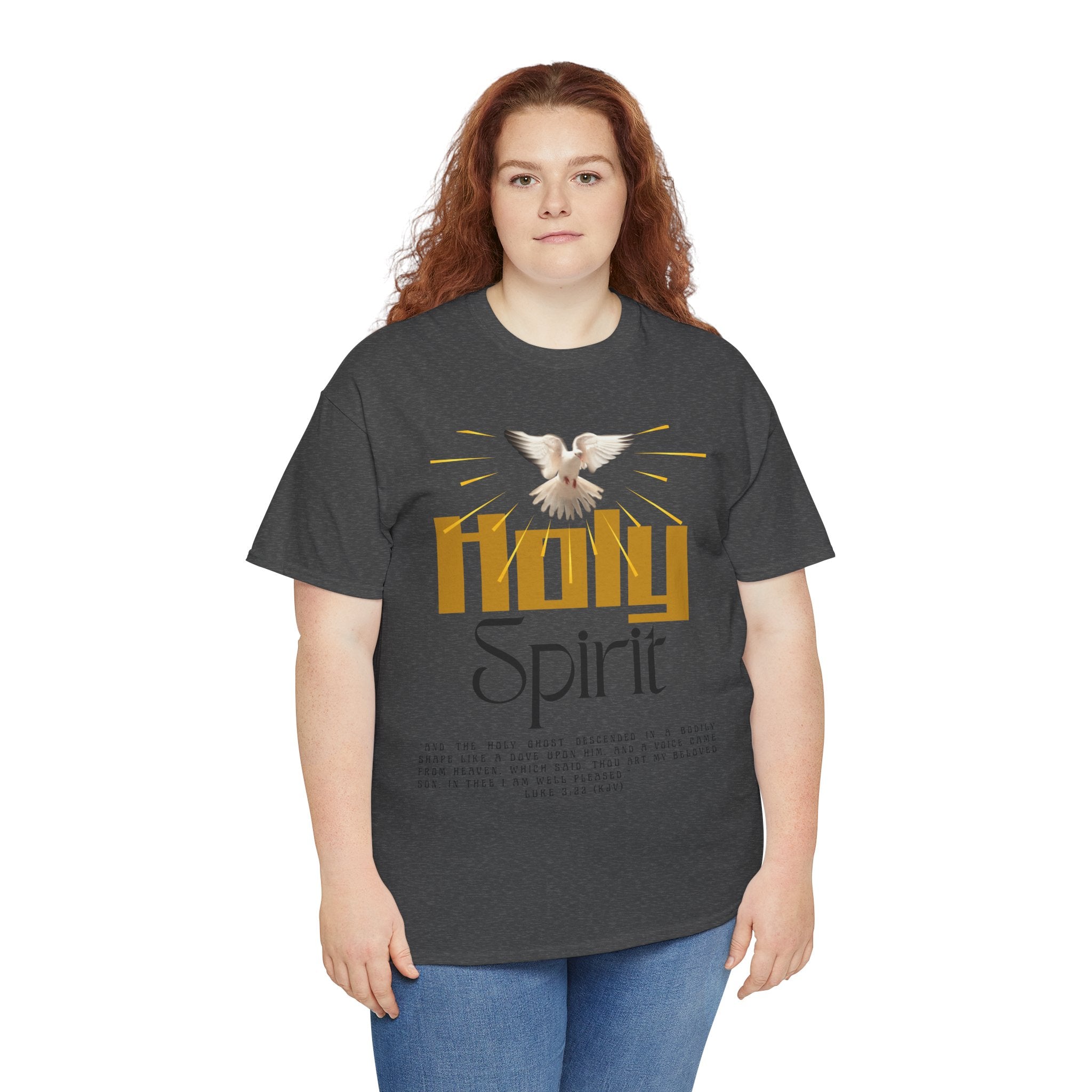 Christian T-shirts, Holy Spirit Unisex Heavy Cotton Tee, Inspirational T-Shirt for Faith Celebration, Christian Gift, Spiritual Attire, Religious Apparel