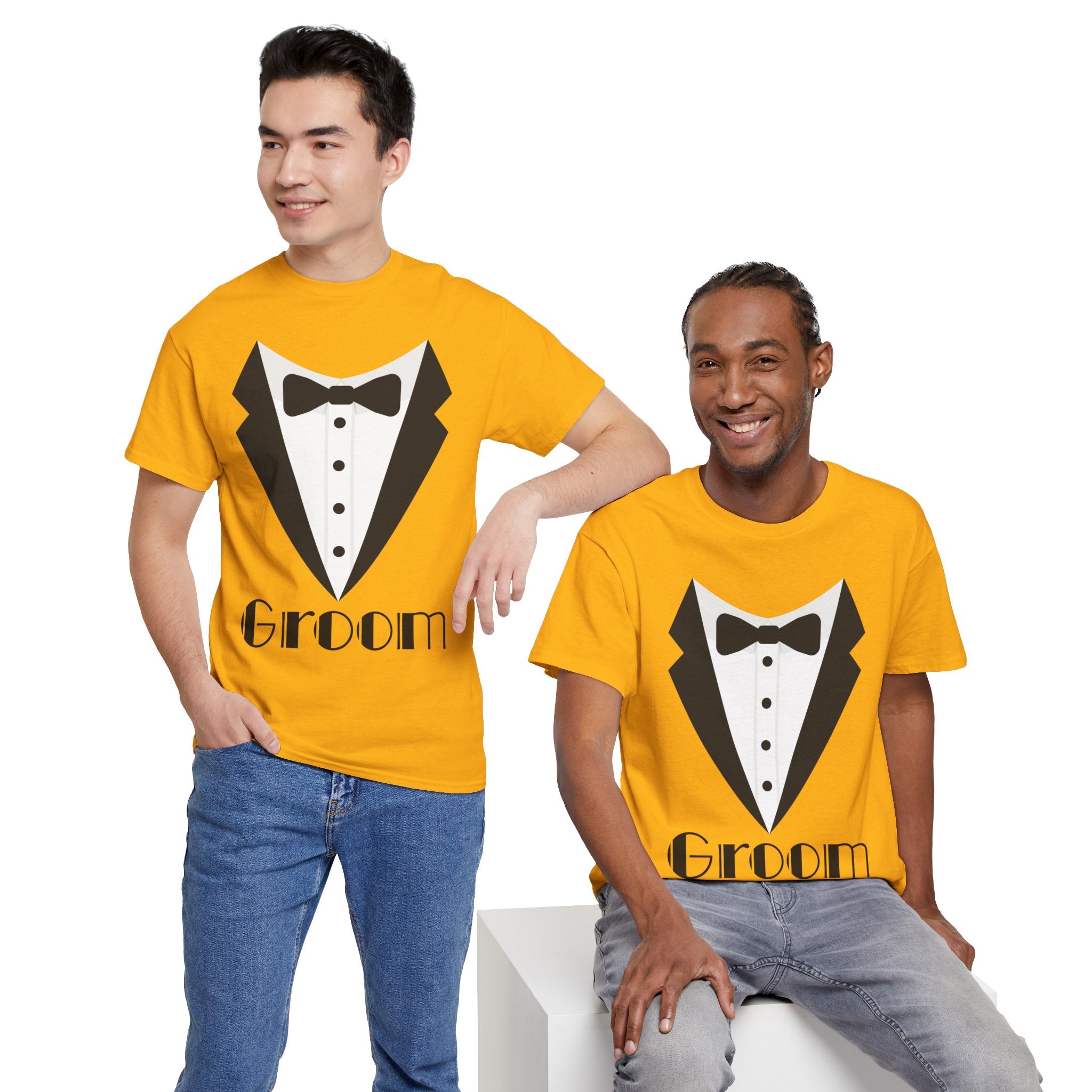 Groom T-Shirt, Unisex Heavy Cotton Tee for Weddings, Bachelor Parties, Groomsmen Gifts, Casual Wear, Bridal Showers