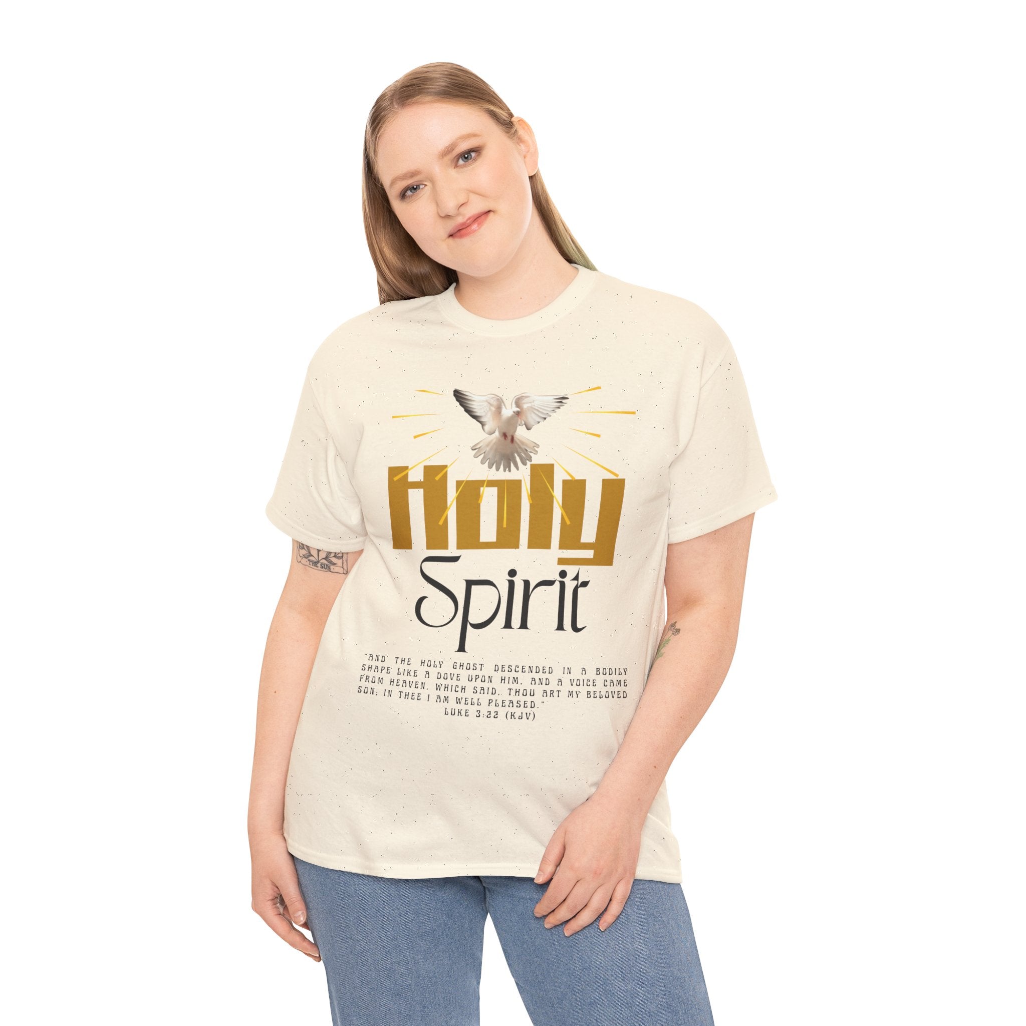 Christian T-shirts, Holy Spirit Unisex Heavy Cotton Tee, Inspirational T-Shirt for Faith Celebration, Christian Gift, Spiritual Attire, Religious Apparel