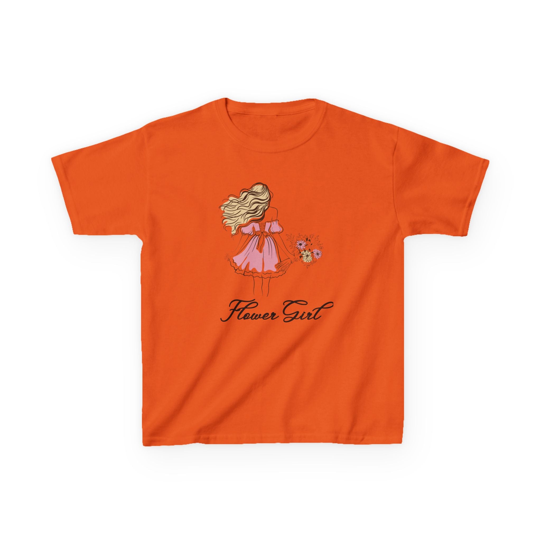 Flower Girl Kids Tee, Cute Kids T-Shirt, Children's Wedding Outfit, Floral Graphic Tee, Birthday Gift for Girls, Summer Apparel
