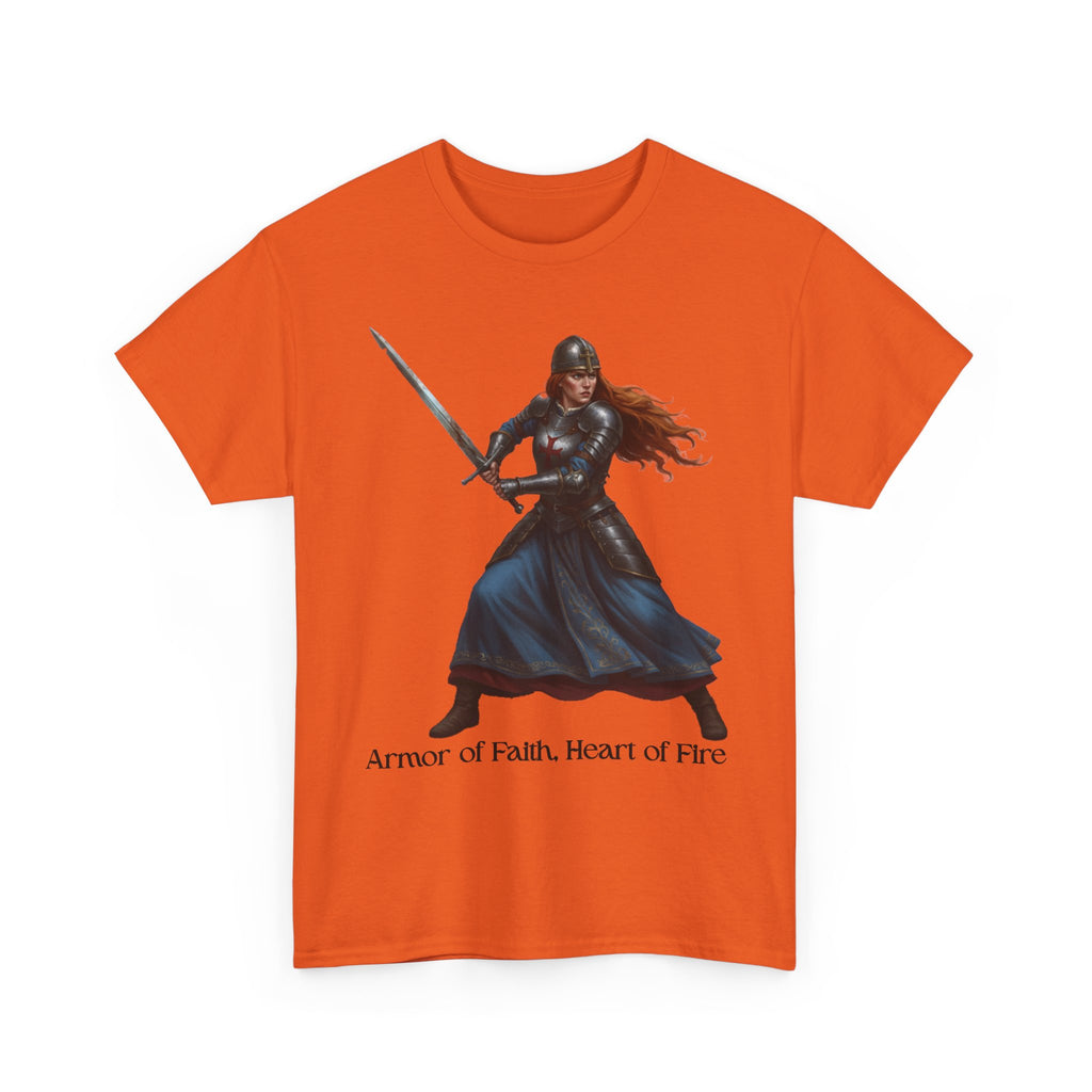 Warrior Spirit Unisex Heavy Cotton Tee, Inspirational Shirt, Fantasy Gift, Empowerment Merchandise, Soft Cotton Tee, Everyday Wear