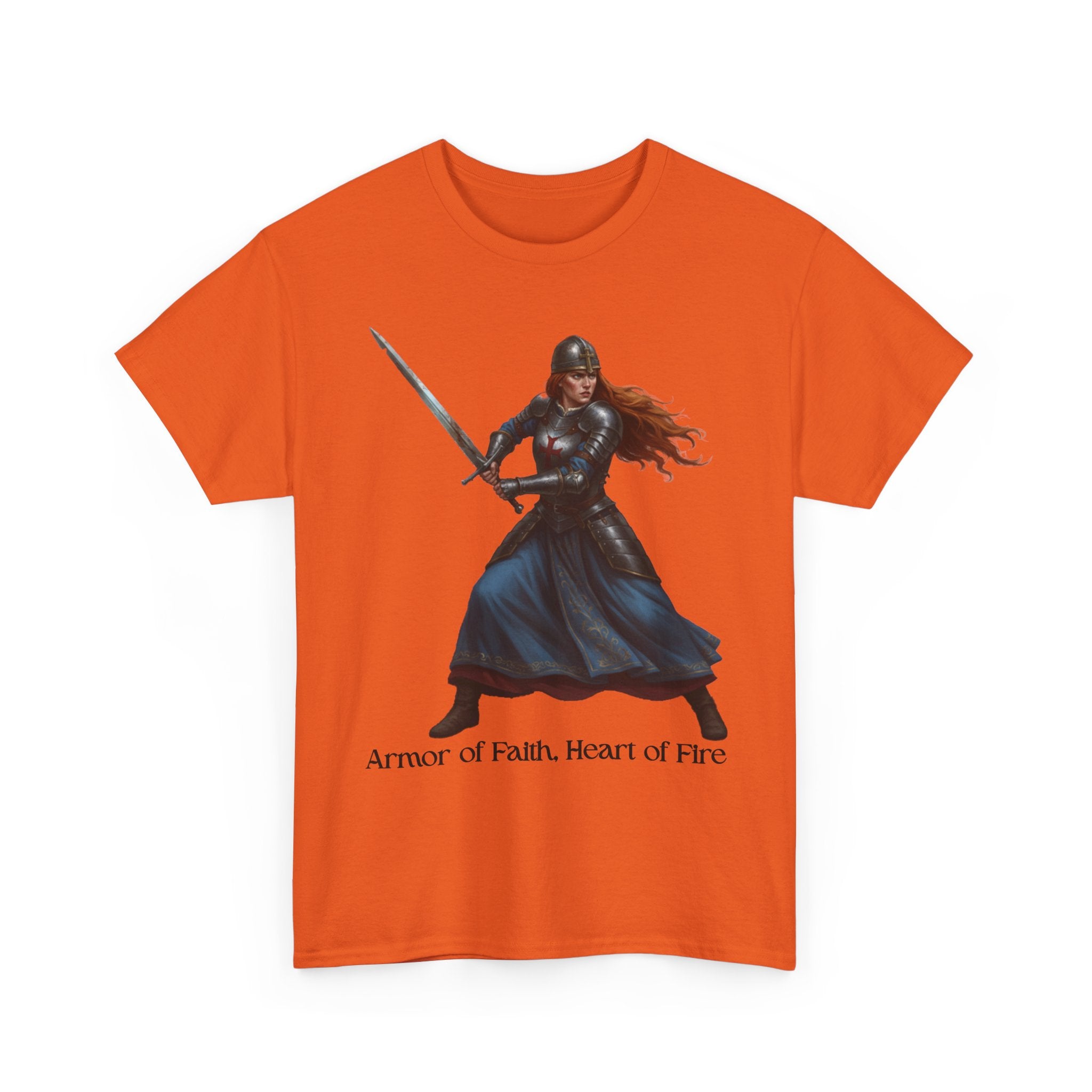 Warrior Spirit Unisex Heavy Cotton Tee, Inspirational Shirt, Fantasy Gift, Empowerment Merchandise, Soft Cotton Tee, Everyday Wear