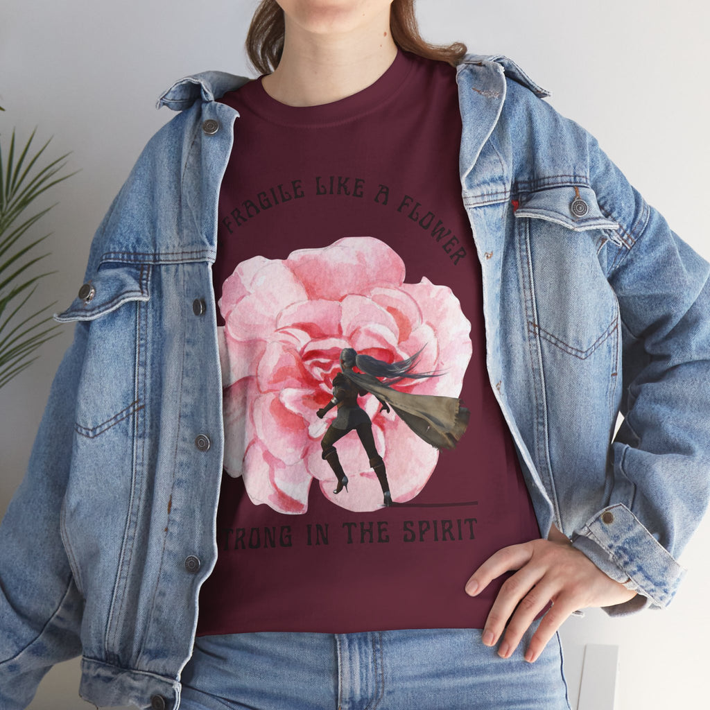 Floral Empowerment Tee, Not Fragile Like a Flower, Strong in the Spirit Shirt, Inspirational Unisex T-Shirt, Gift for Women, [...]