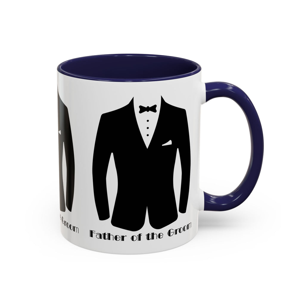 Father of the Groom Accent Coffee Mug 11/15 oz- Perfect Groomsmen Gift, Wedding Keepsake, Stylish Drinkware, Unique Wedding Favor