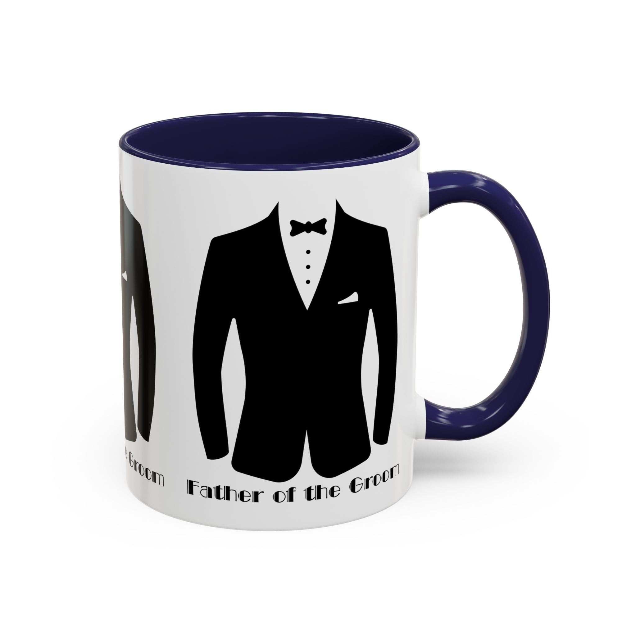 Father of the Groom Accent Coffee Mug 11/15 oz- Perfect Groomsmen Gift, Wedding Keepsake, Stylish Drinkware, Unique Wedding Favor