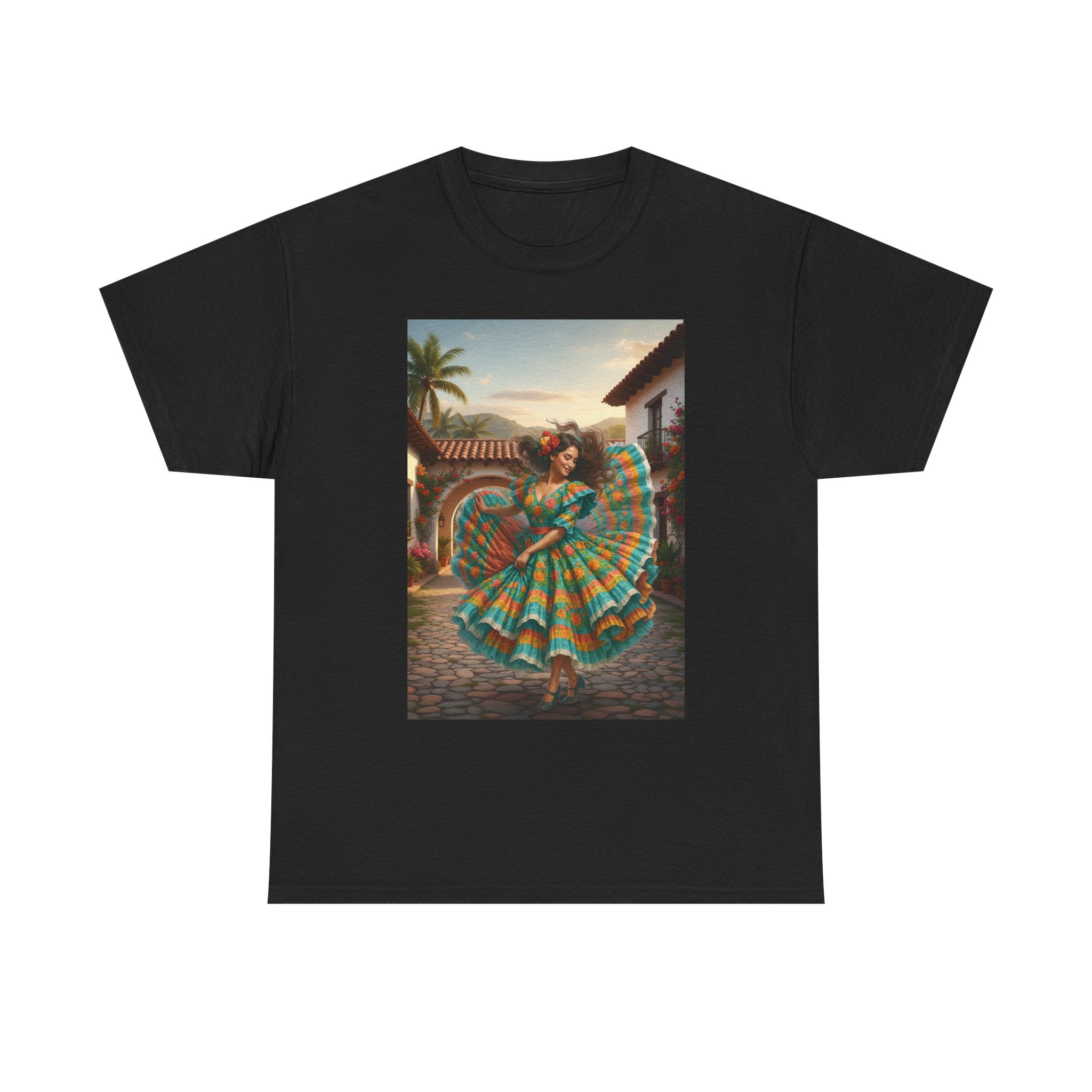 Folklórico Dancer Vibrant Graphic Tee - Perfect for Festivals, Casual Outings, Gifts, Dance Lovers, Unisex Fashion