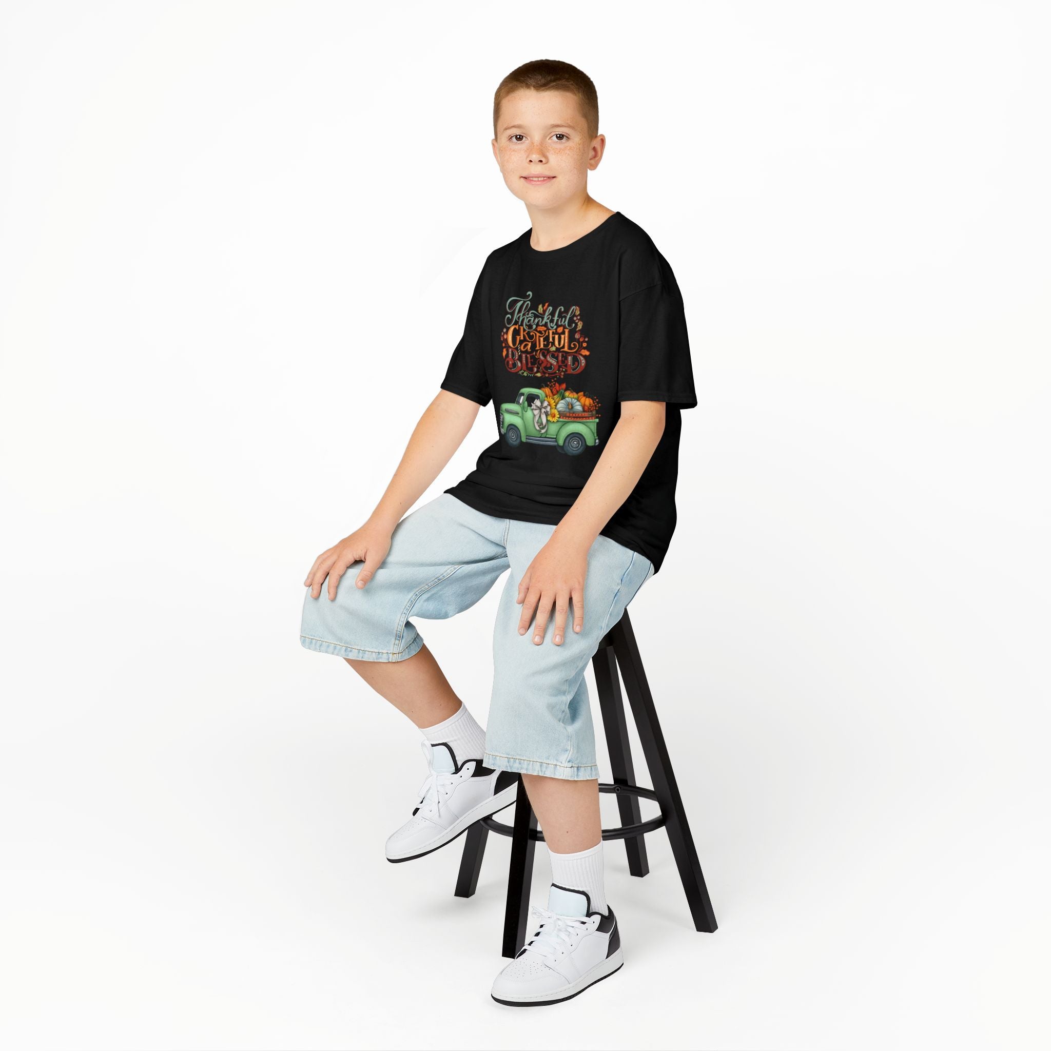 Blessed Fall Kids Tee, Adorable Autumn Shirt, Cute Harvest T-Shirt, Thanksgiving Gift for Kids, Comfy Cotton Youth Apparel