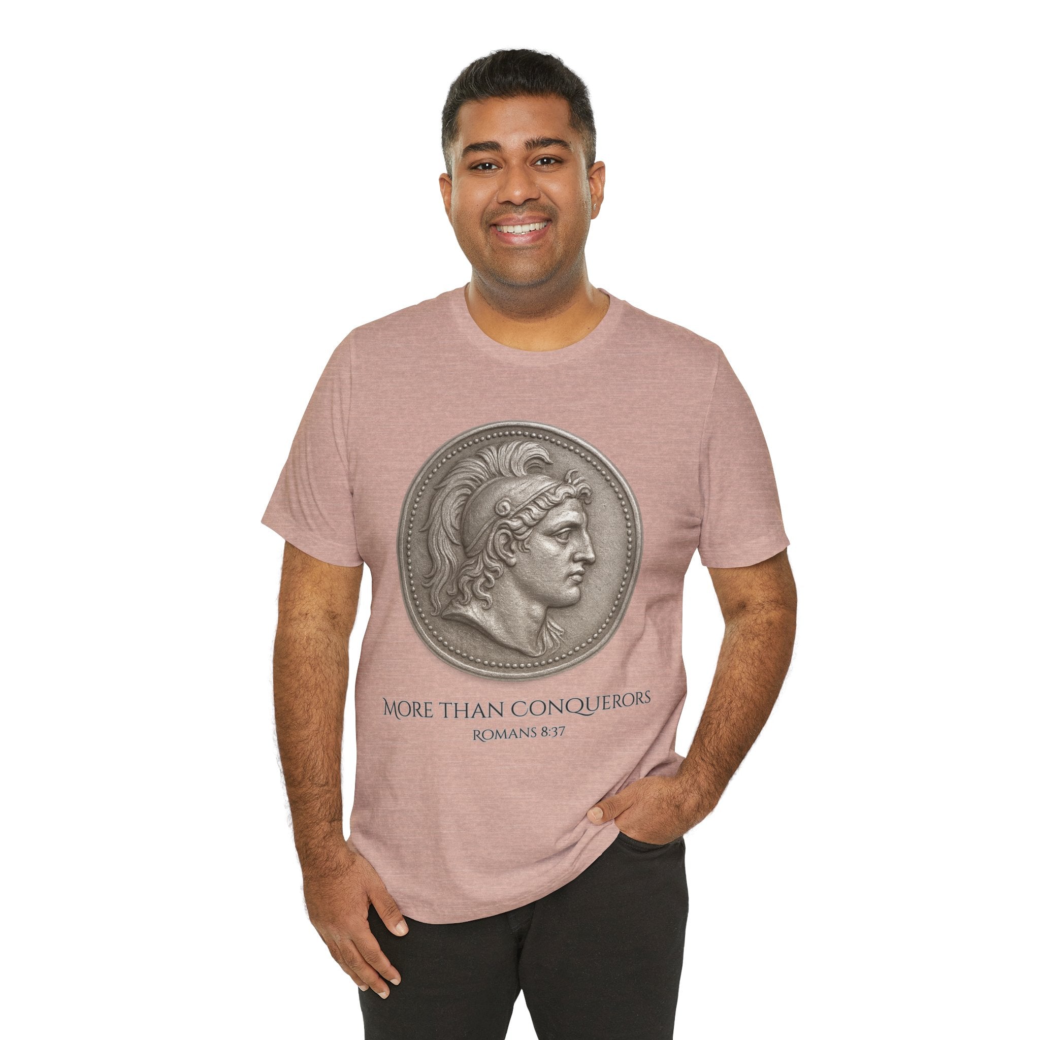 More Than Conquerors Unisex Short Sleeve Tee - Inspirational Christian Apparel, Motivational Shirt, Faith-Based Gift, Scripture Tee, [...]