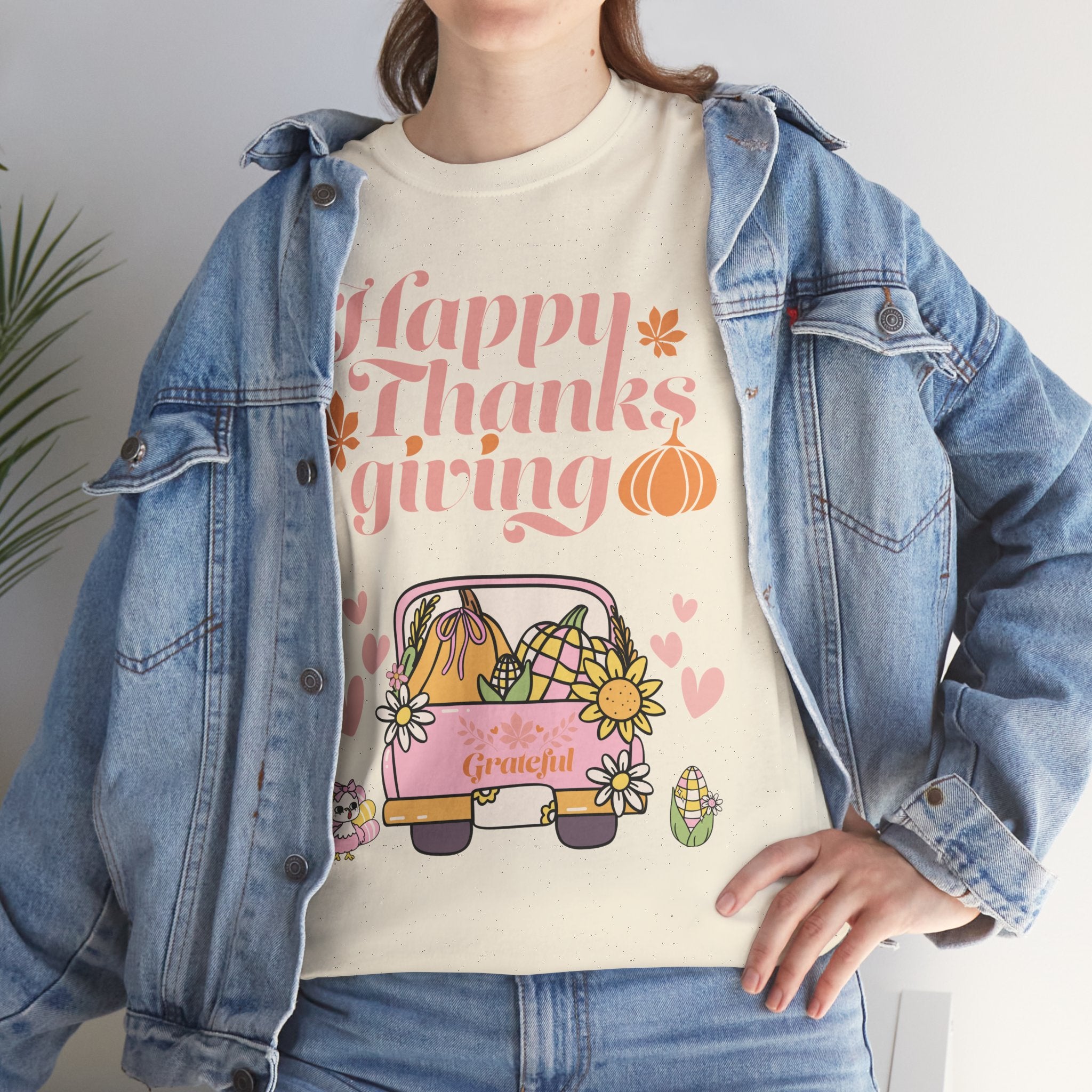 Happy Thanksgiving Unisex Tee | Cozy Autumn Shirt for Family Gatherings, Thanksgiving Celebration, Fall Fashion, Cute Gift Idea