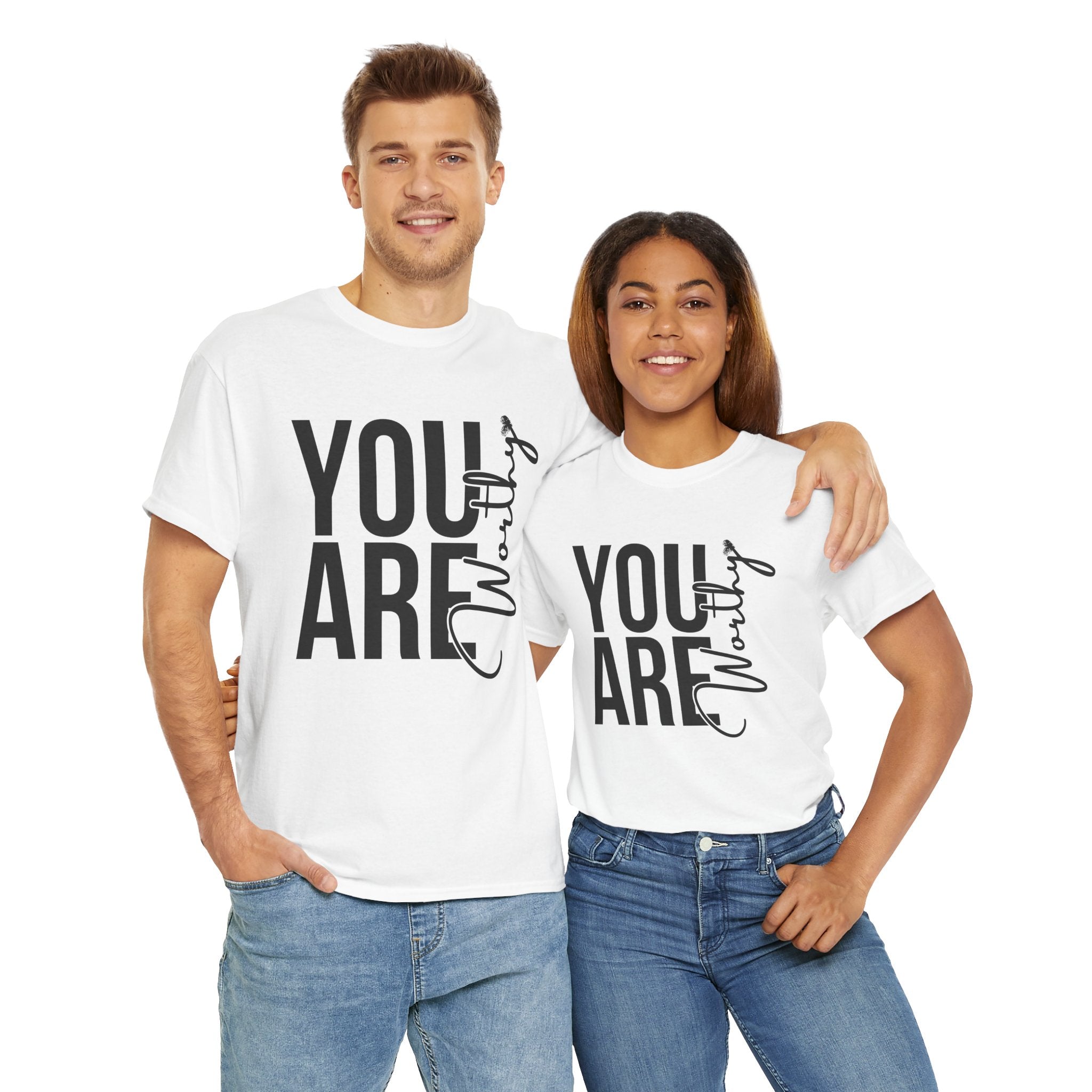 You Are Worthy Unisex Heavy Cotton Tee, Motivational Quote Shirt, Gift for Friends, Self-Love Tee, Uplifting Apparel, Positive [...]