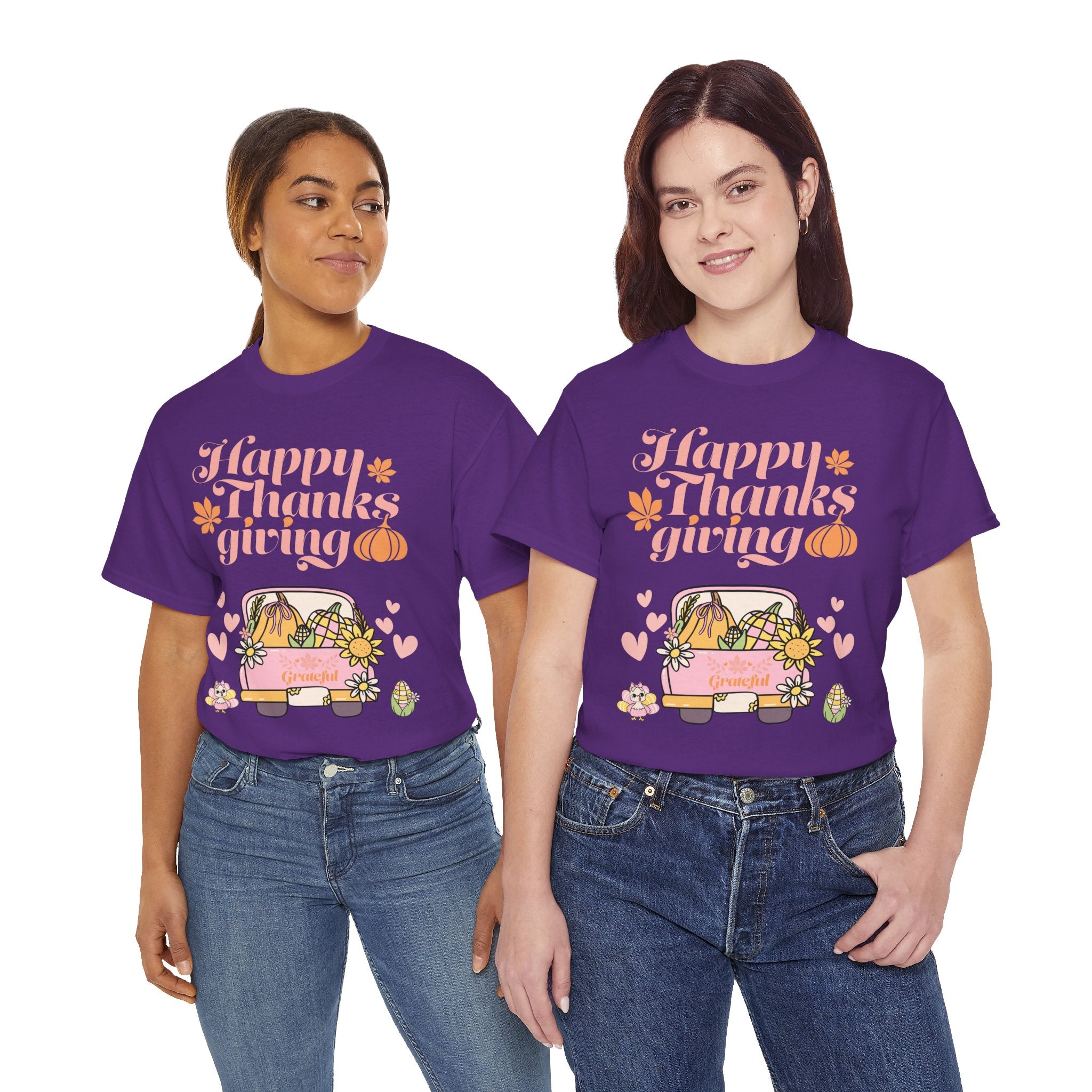 Happy Thanksgiving Unisex Tee | Cozy Autumn Shirt for Family Gatherings, Thanksgiving Celebration, Fall Fashion, Cute Gift Idea