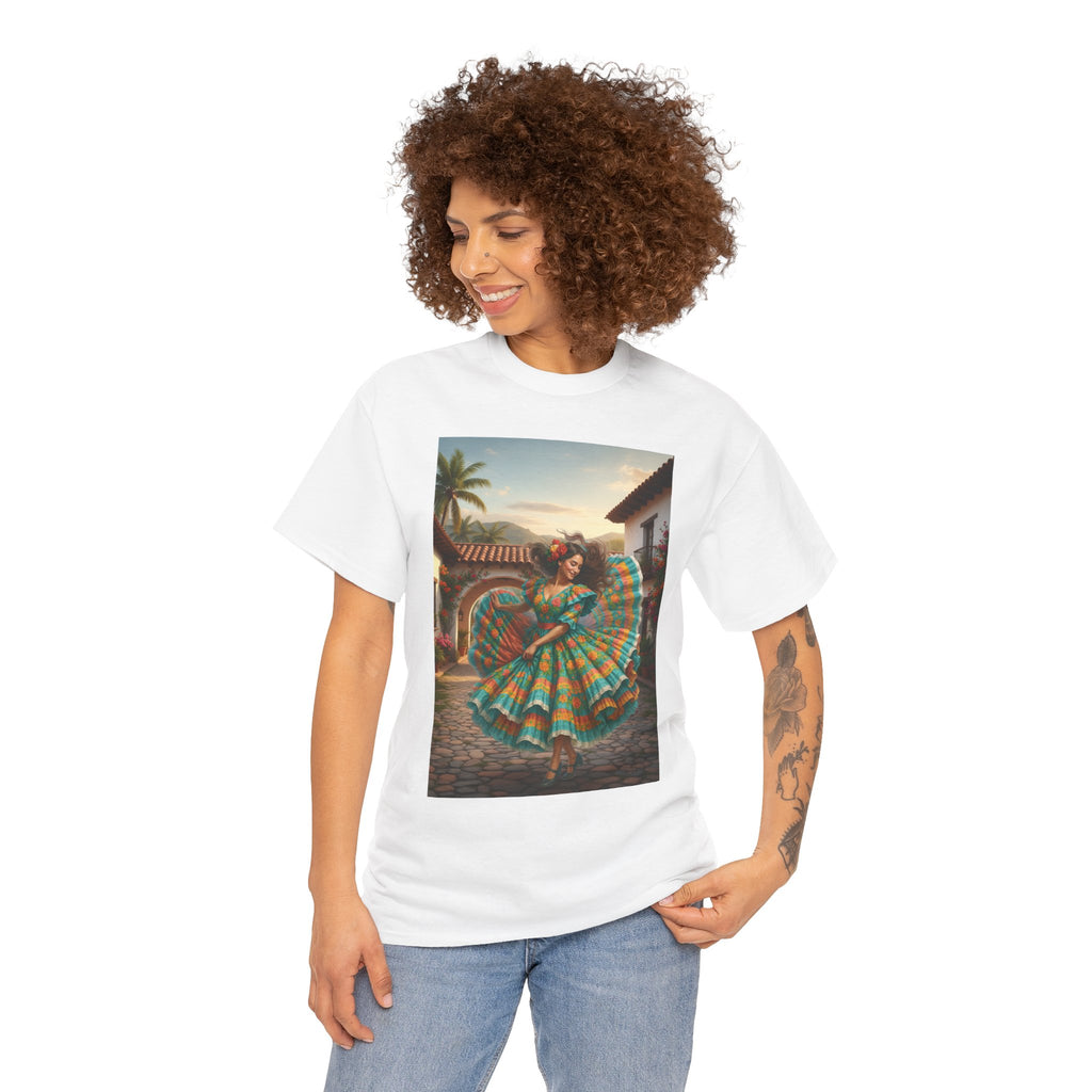 Folklórico Dancer Vibrant Graphic Tee - Perfect for Festivals, Casual Outings, Gifts, Dance Lovers, Unisex Fashion