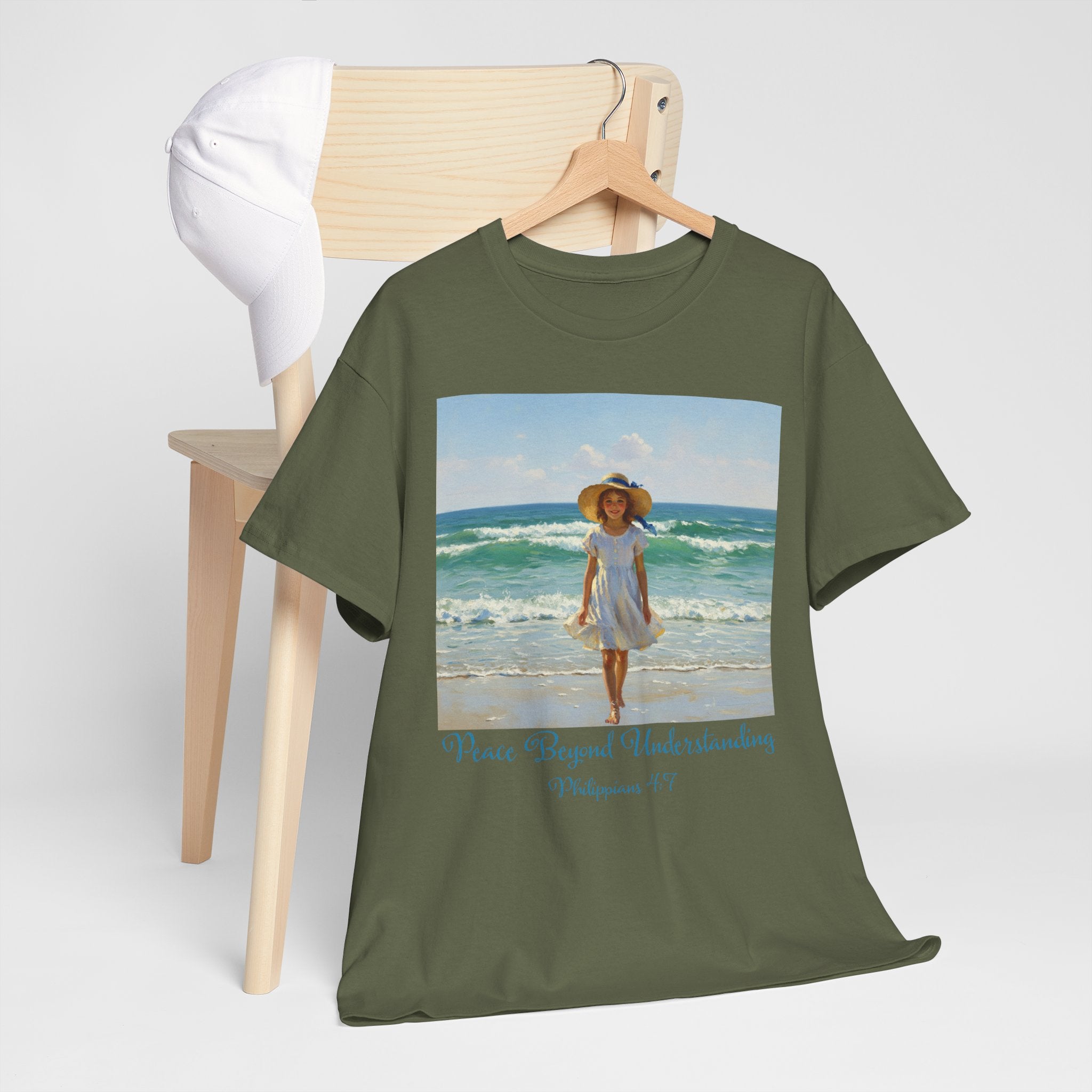 Serene Beach Vibes Tee for Summer Days, Top for Women, Casual Wear, Gifts for Beach Lovers, Vacay Essentials