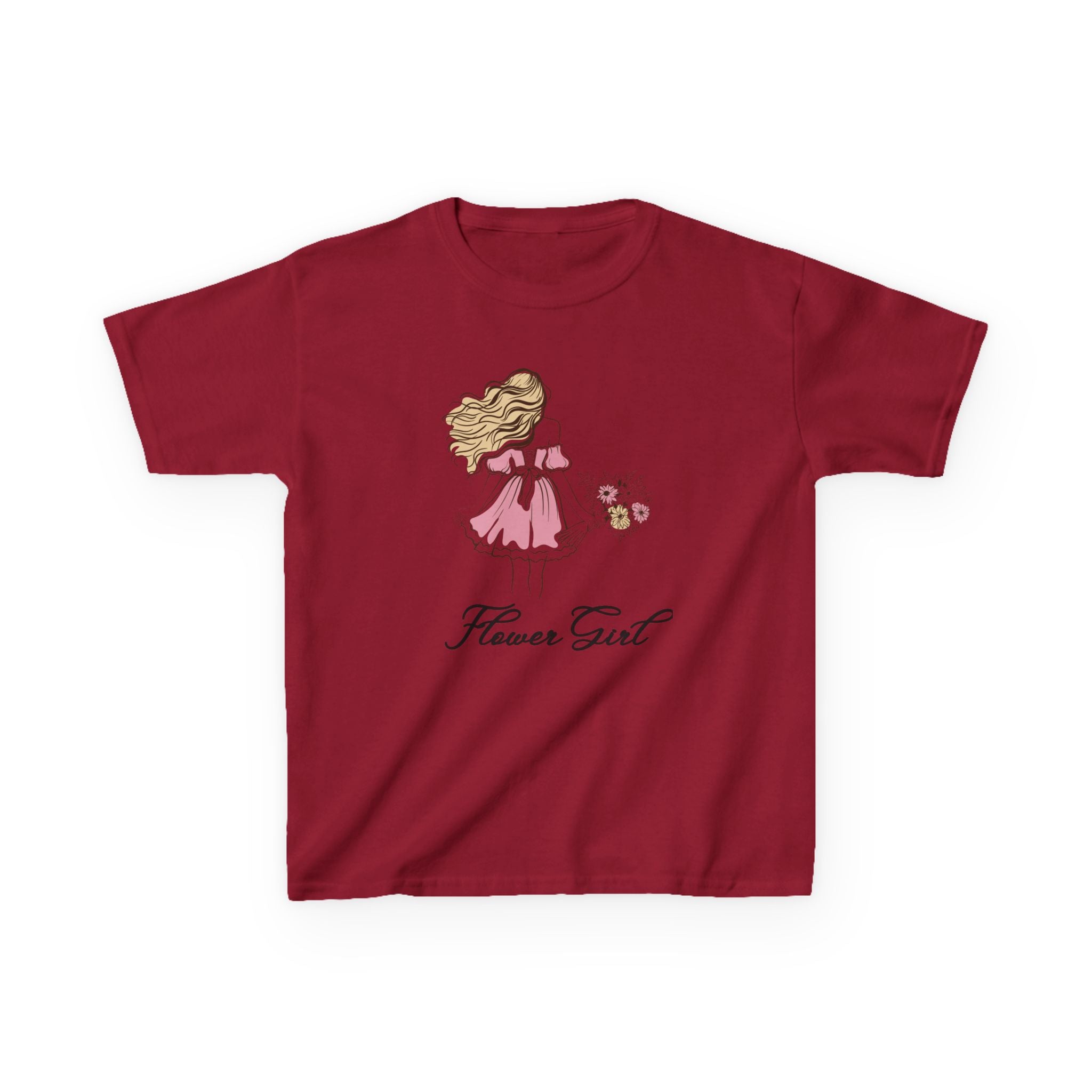 Flower Girl Kids Tee, Cute Kids T-Shirt, Children's Wedding Outfit, Floral Graphic Tee, Birthday Gift for Girls, Summer Apparel