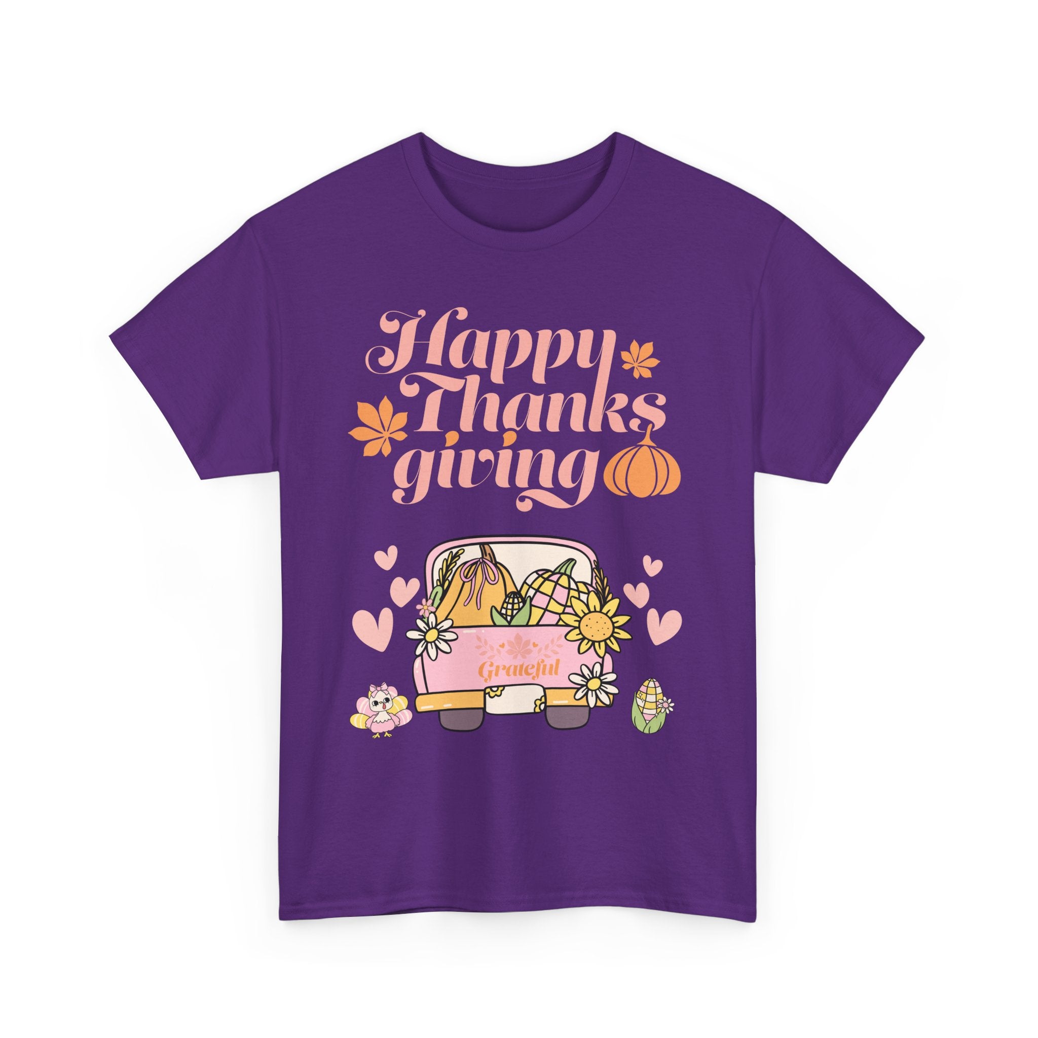 Happy Thanksgiving Unisex Tee | Cozy Autumn Shirt for Family Gatherings, Thanksgiving Celebration, Fall Fashion, Cute Gift Idea